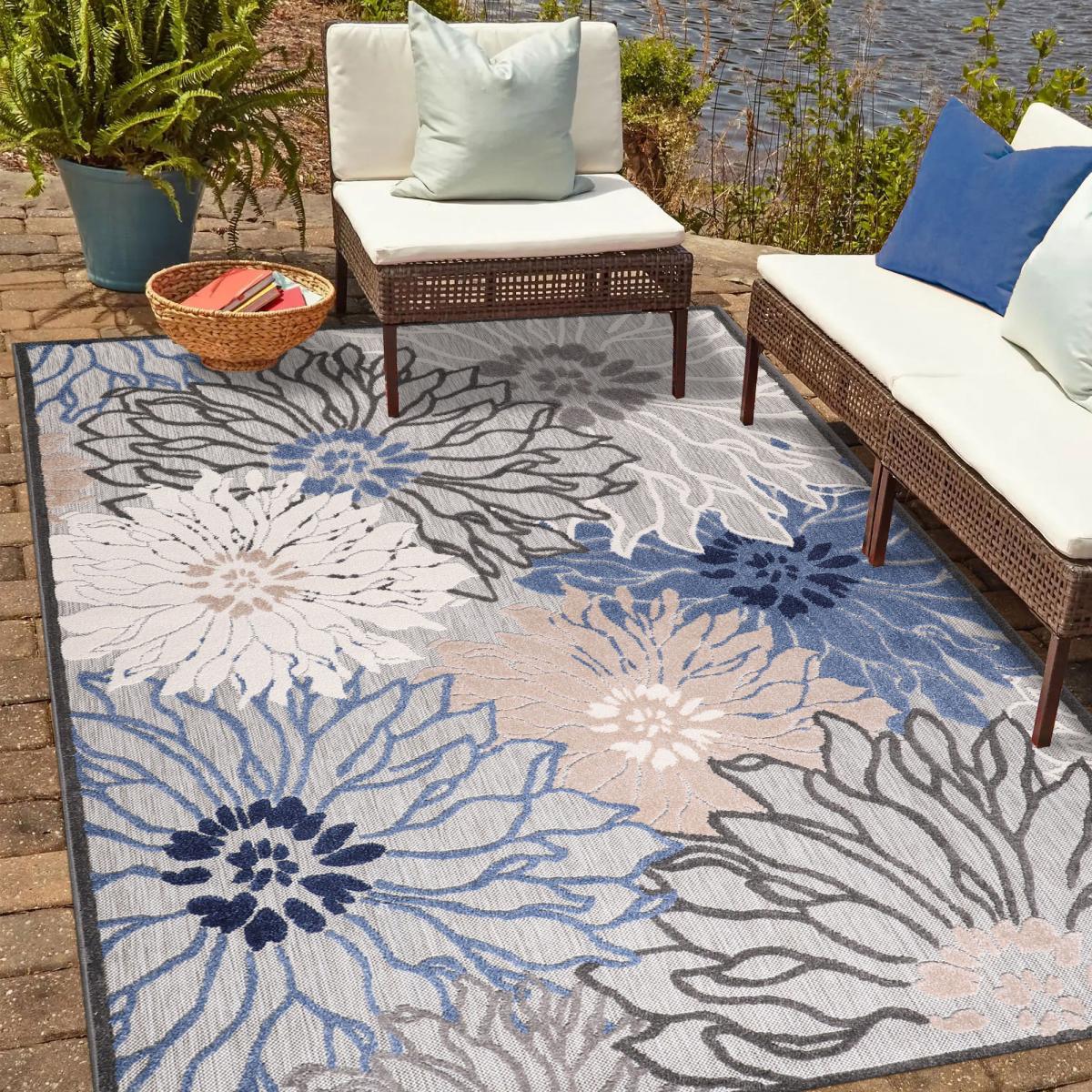 Tapis extérieur tissé kilim rectangle CHIMEKA — vue 3