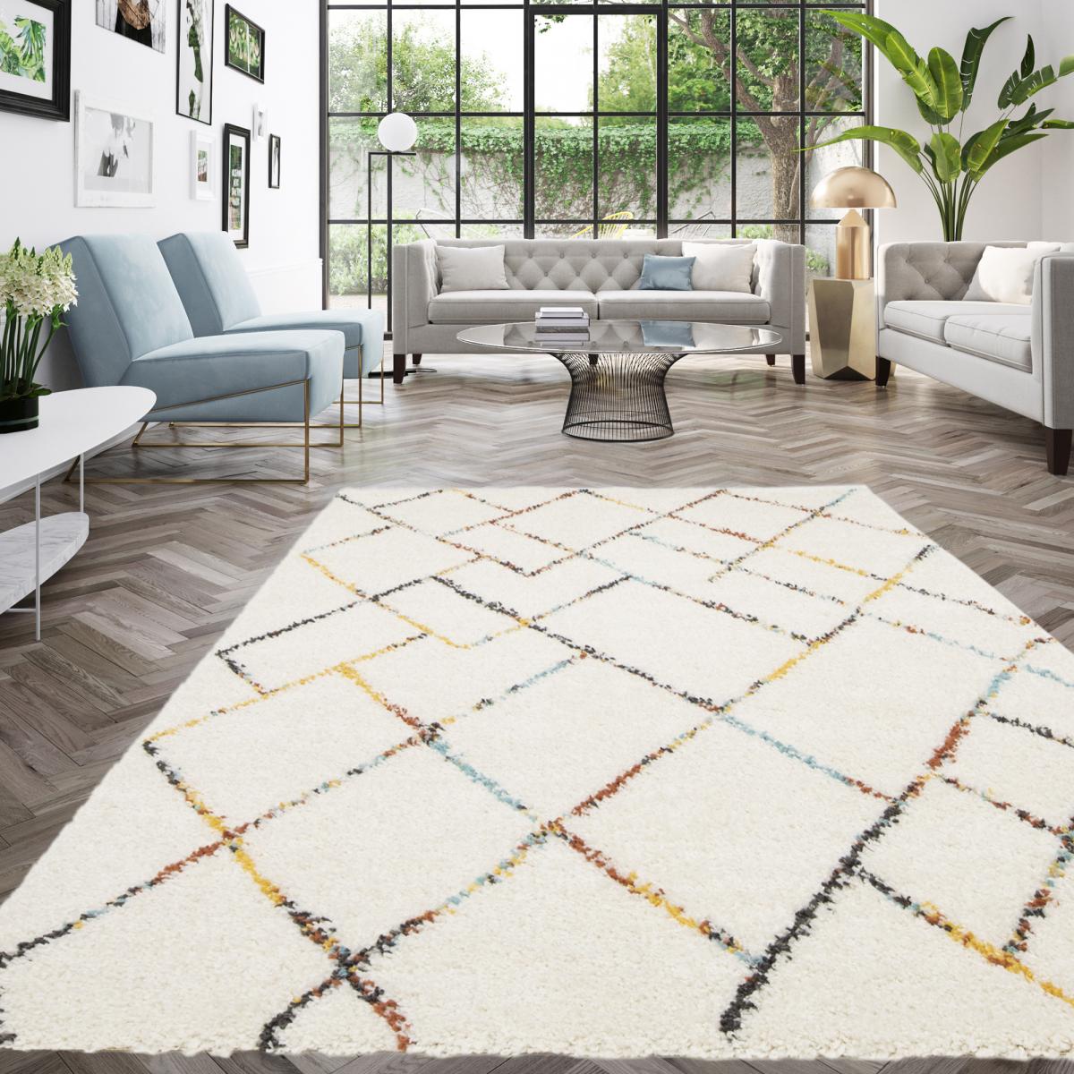 Tapis shaggy tissé motif berbère CHROMA 2 — vue 3