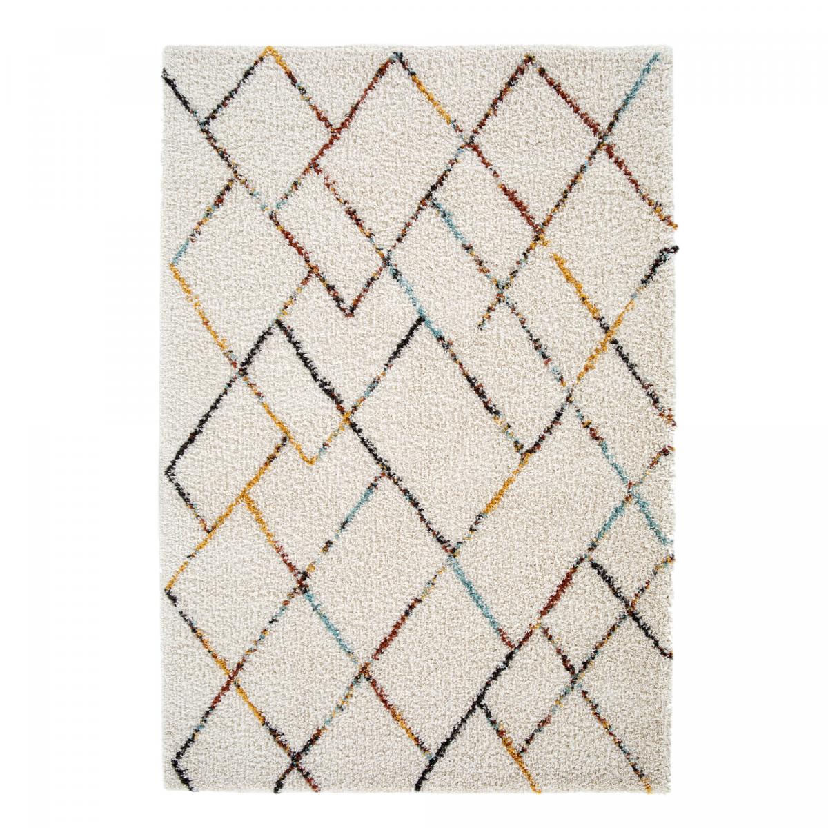 Tapis shaggy tissé motif berbère CHROMA 2