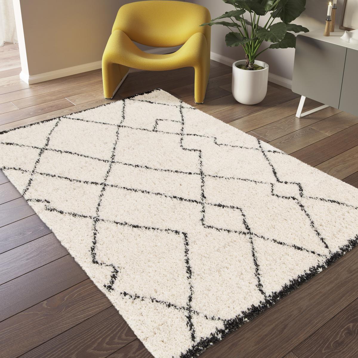 Tapis shaggy tissé motif berbère CROMA 12 — vue 3