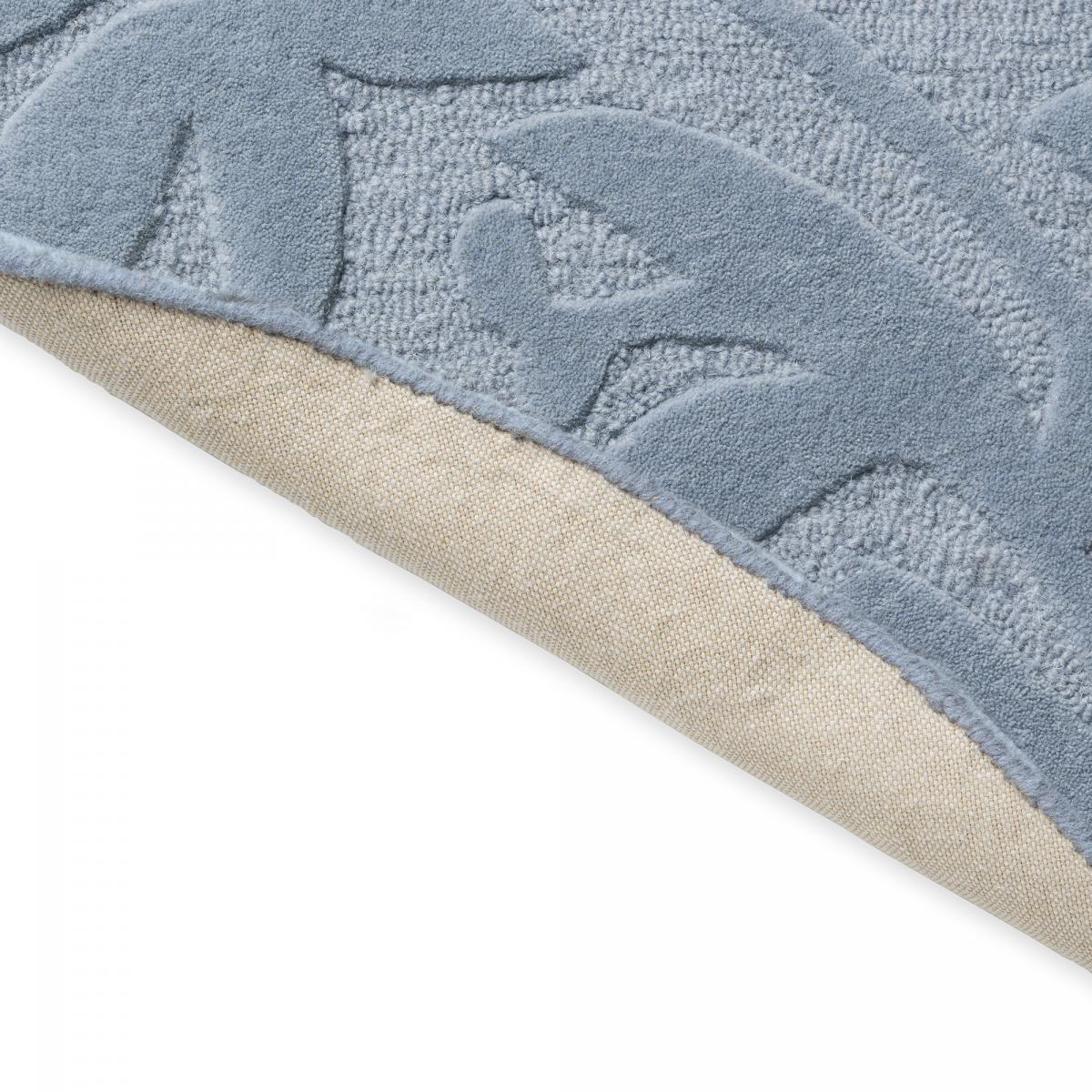 Tapis rond fait main en laine motif floral CLEAVERS — vue 4