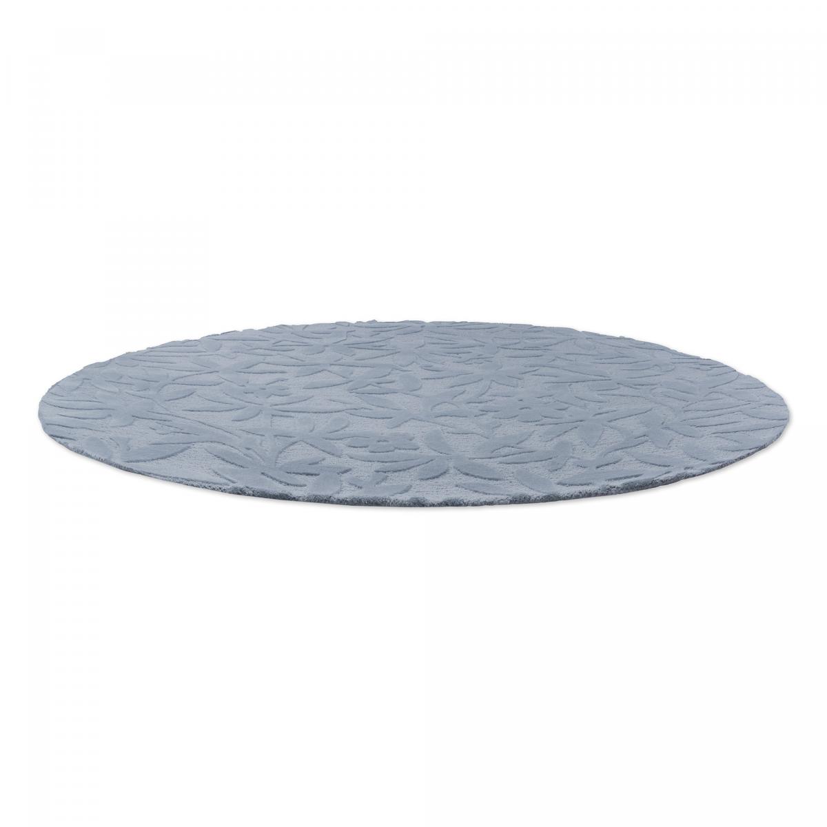 Tapis rond fait main en laine motif floral CLEAVERS — vue 6