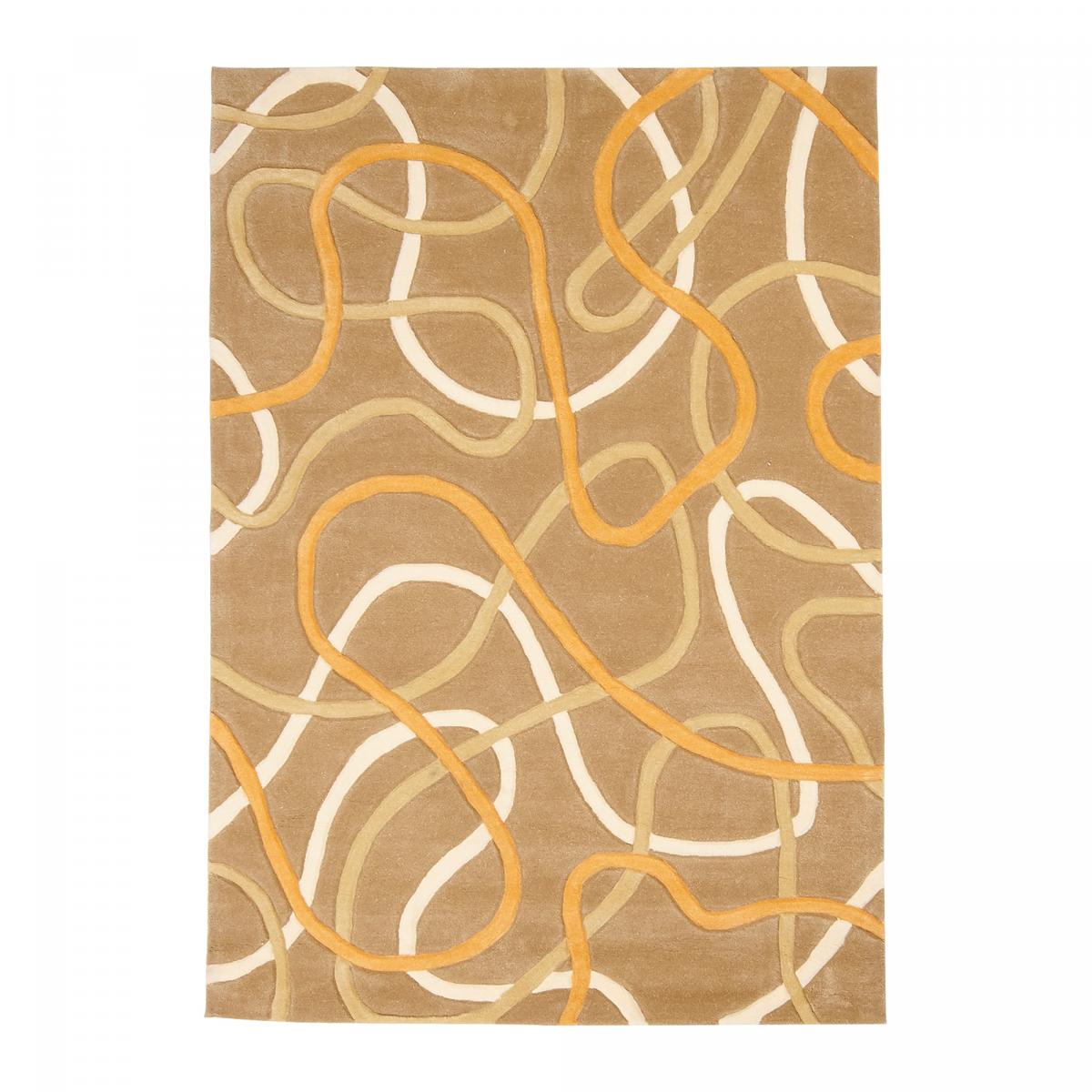 Tapis salon et chambre fait main en acrylique motif rond COMON