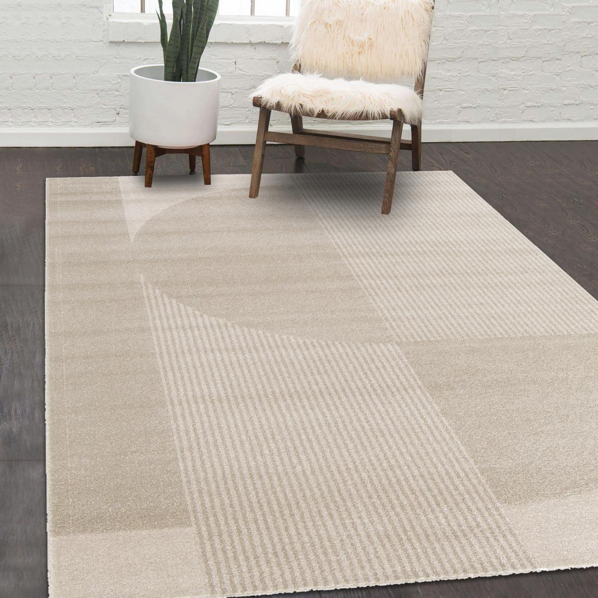 Tapis salon et chambre tissé motif géométrique CONTUNI — vue 3