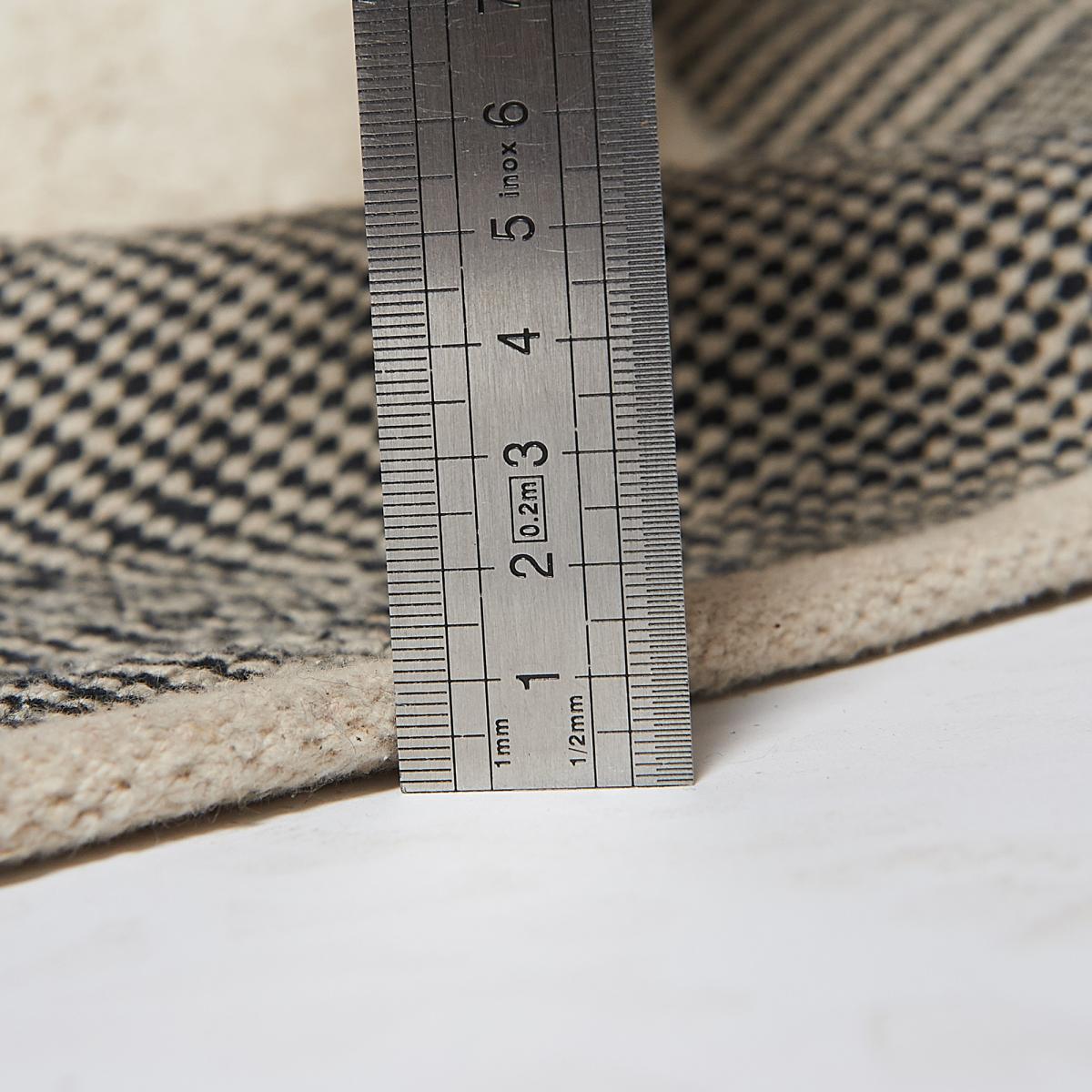 Tapis salon et chambre fait main en coton motif faux uni COTCOLI — vue 5