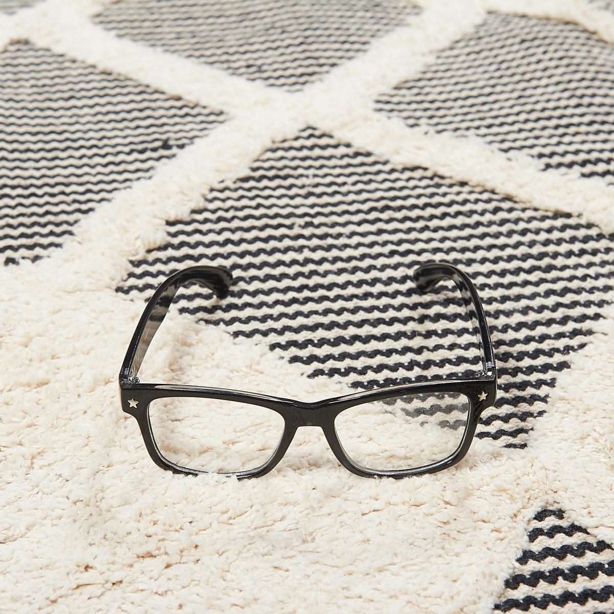 Tapis salon et chambre fait main en coton motif faux uni COTCOLI — vue 4