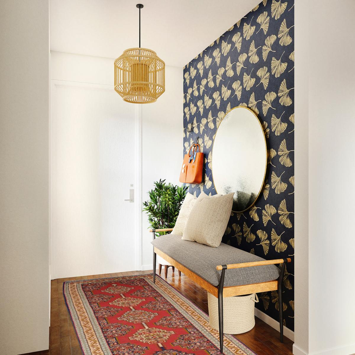 Authentique tapis d'Orient kilim fait main en laine SENNEH — vue 6
