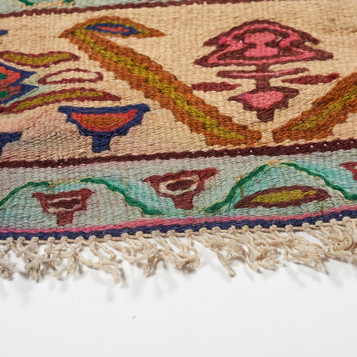Authentique tapis d'Orient kilim fait main en laine SENNEH — vue 5