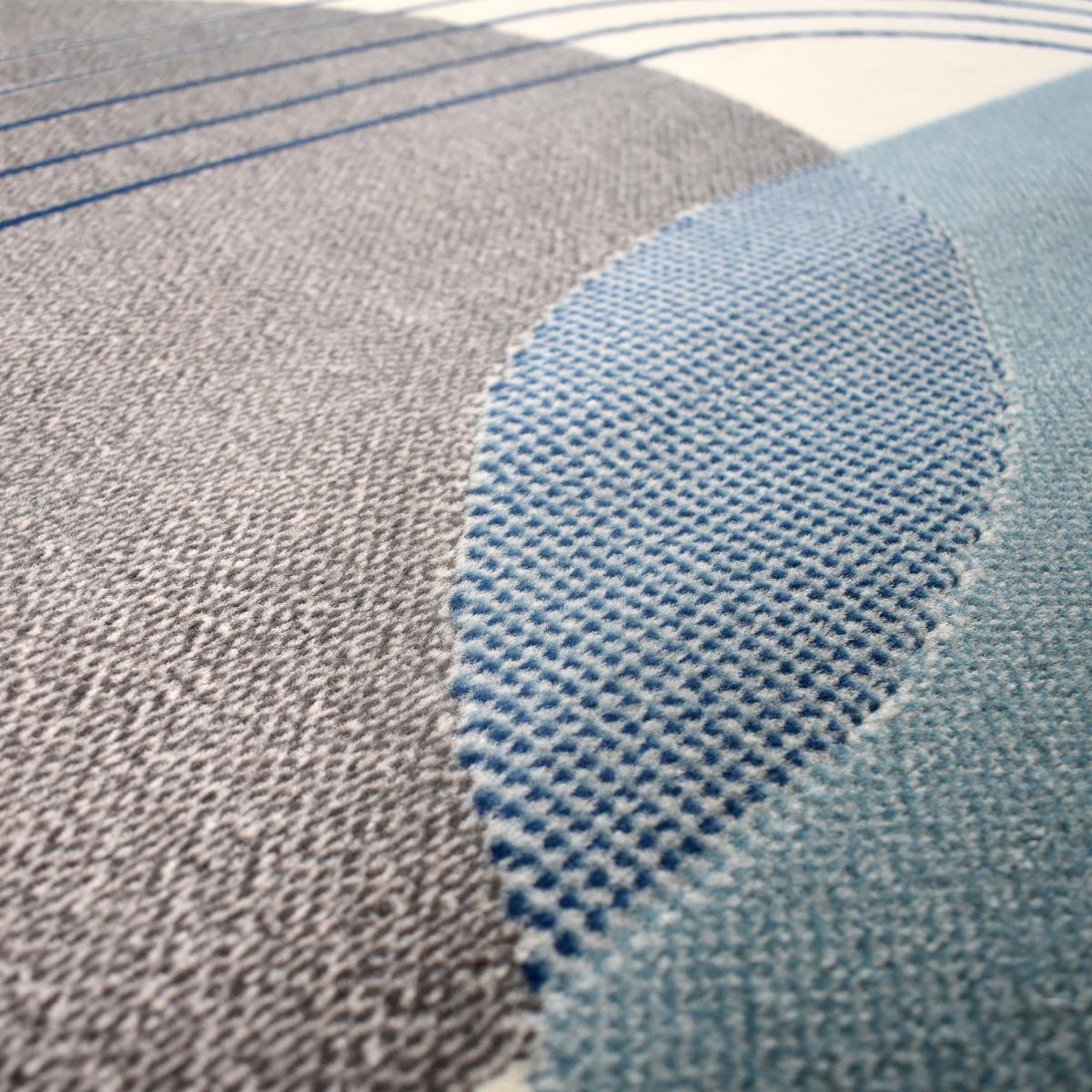 Tapis chambre tissé motif rétro-vintage LYN49 COURBLA — vue 4