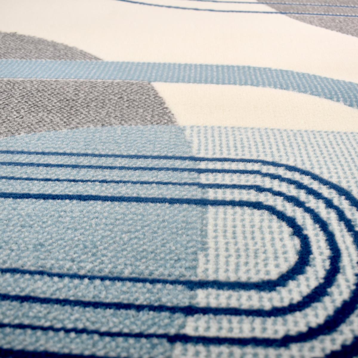 Tapis chambre tissé motif rétro-vintage LYN49 COURBLA — vue 5