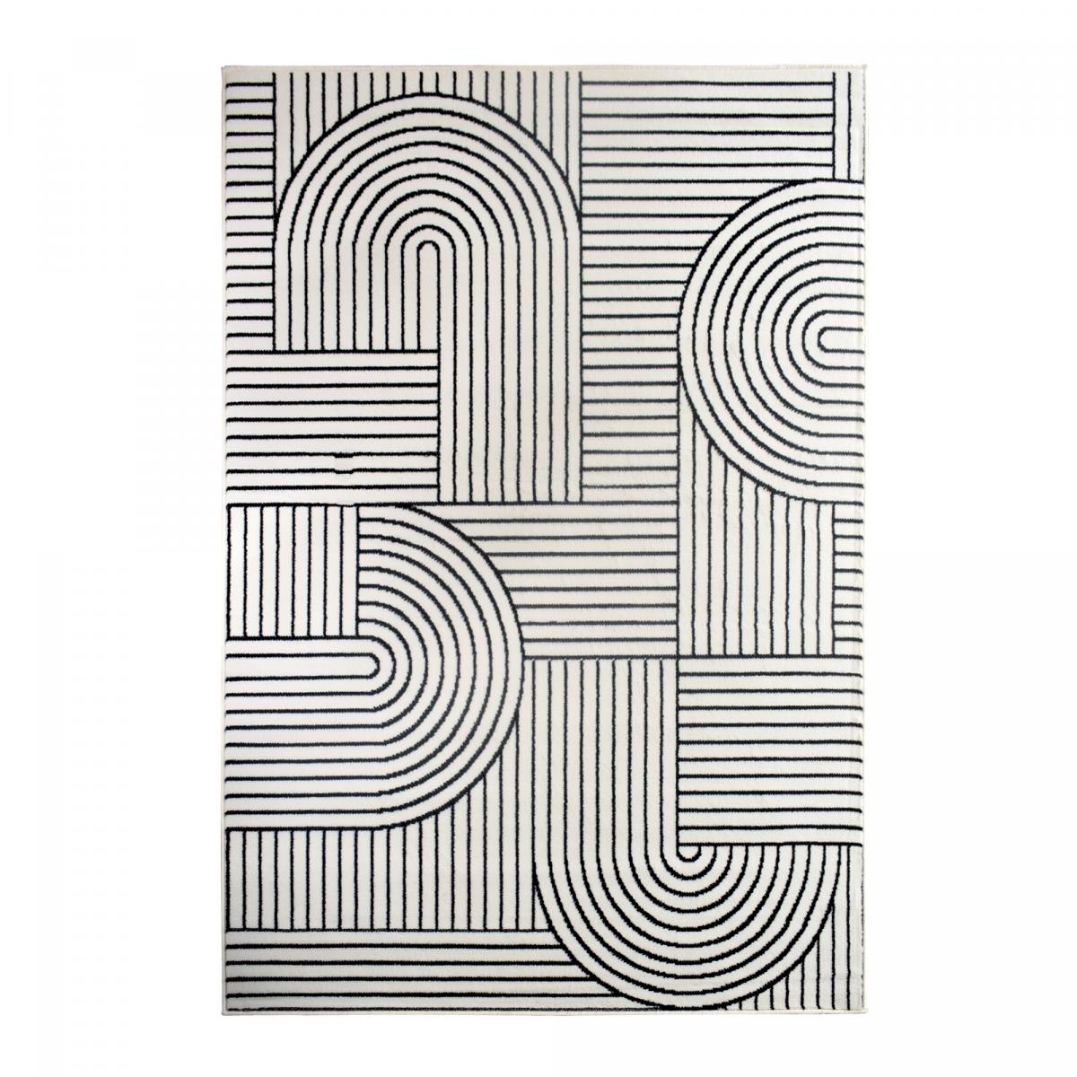 Tapis chambre tissé motif géométrique LYN1 COURLI