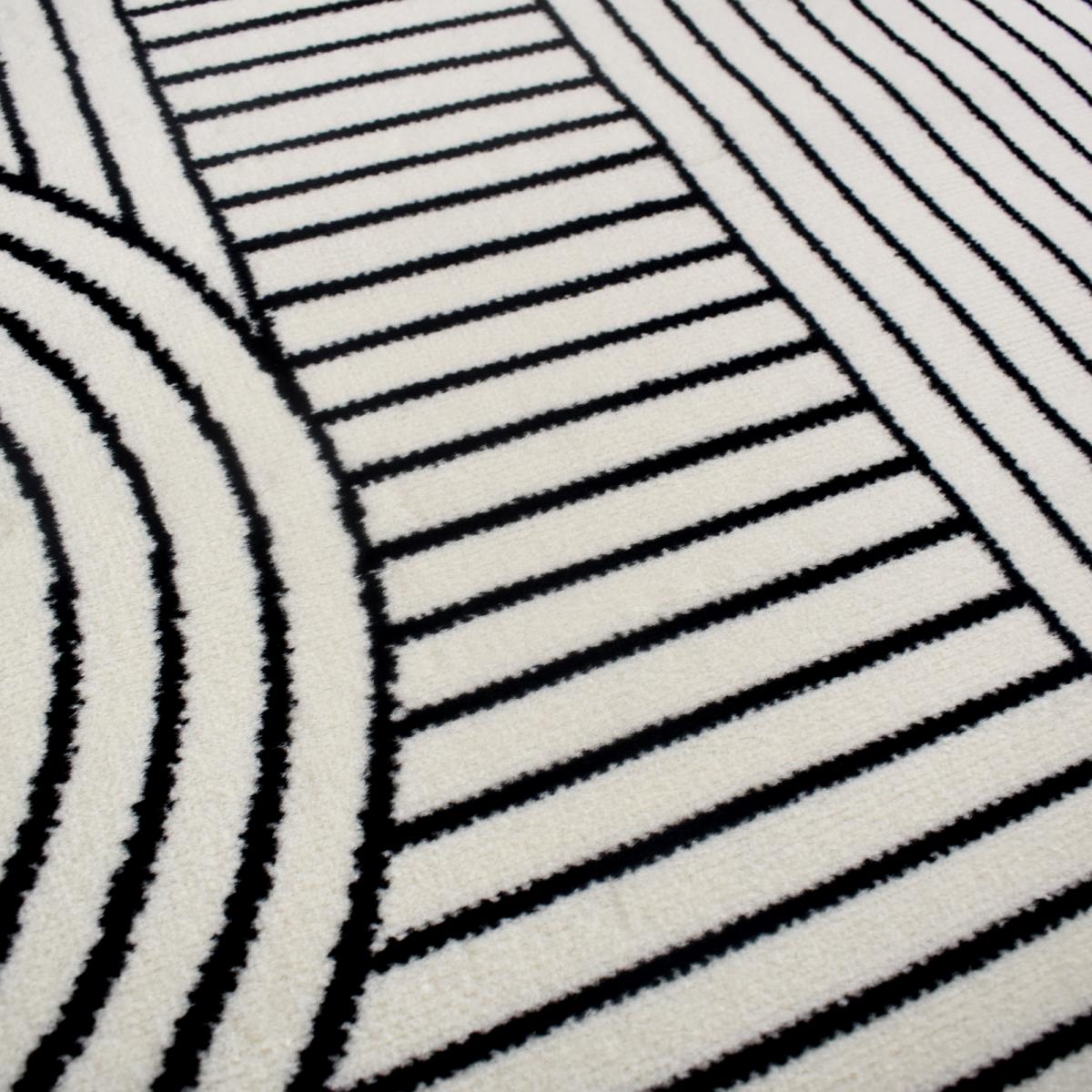 Tapis chambre tissé motif géométrique LYN1 COURLI — vue 4