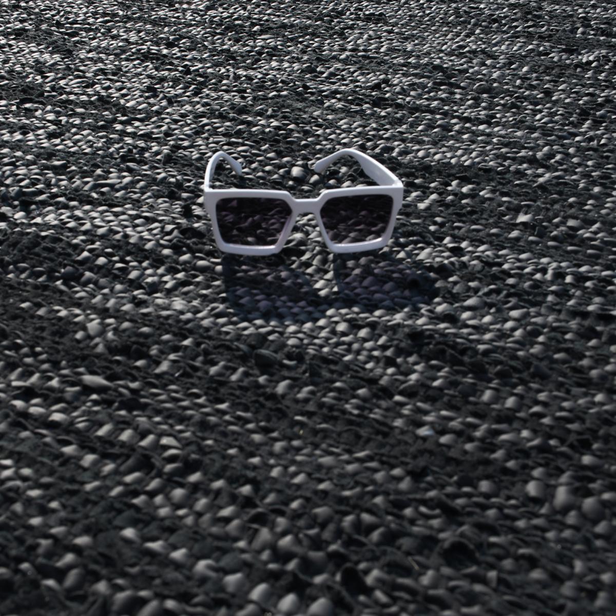 Tapis kilim fait main en cuir motif simple CUIRLINE — vue 4