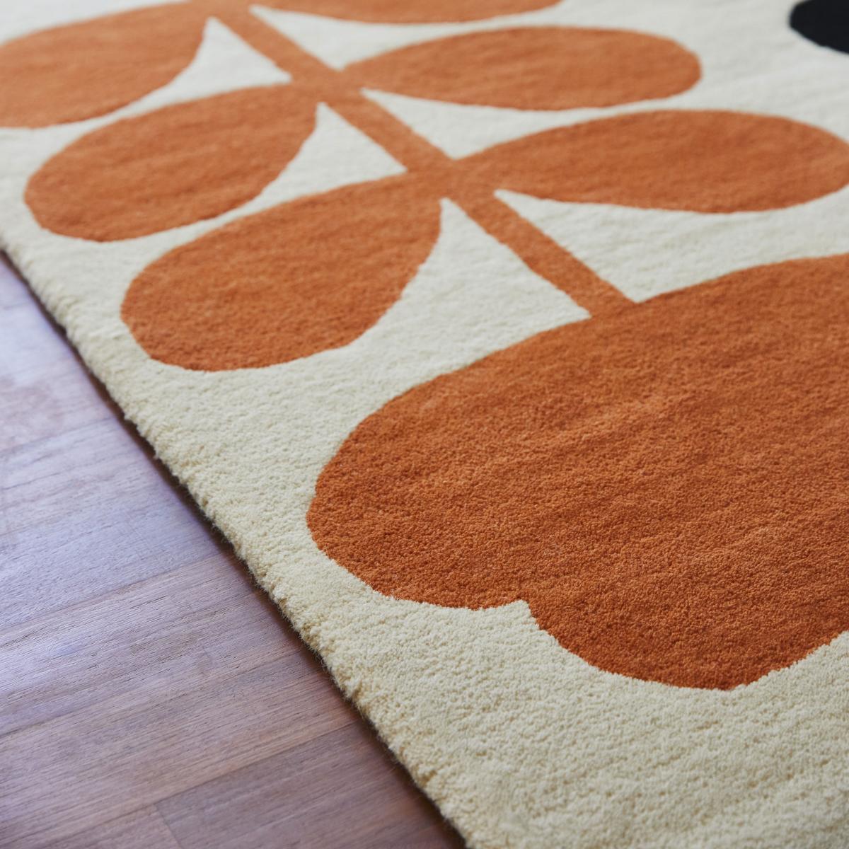 Tapis salon et chambre fait à la main en laine motif seventies — vue 4