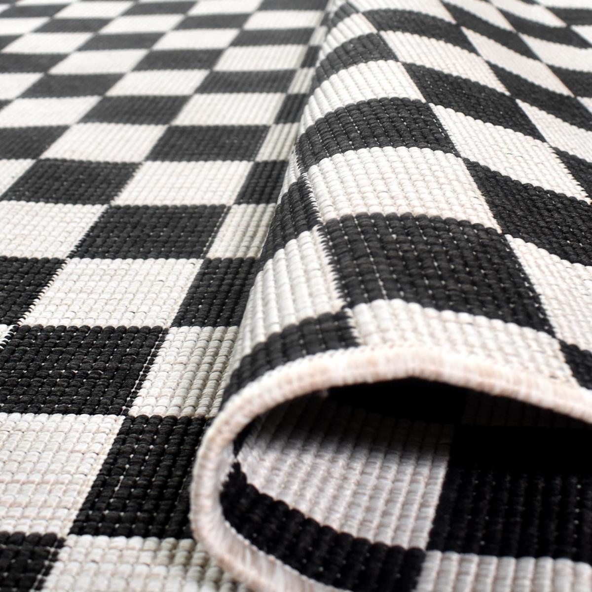 Tapis extérieur, kilim reversible motif damier LYN2 X REVERSIBLE — vue 6