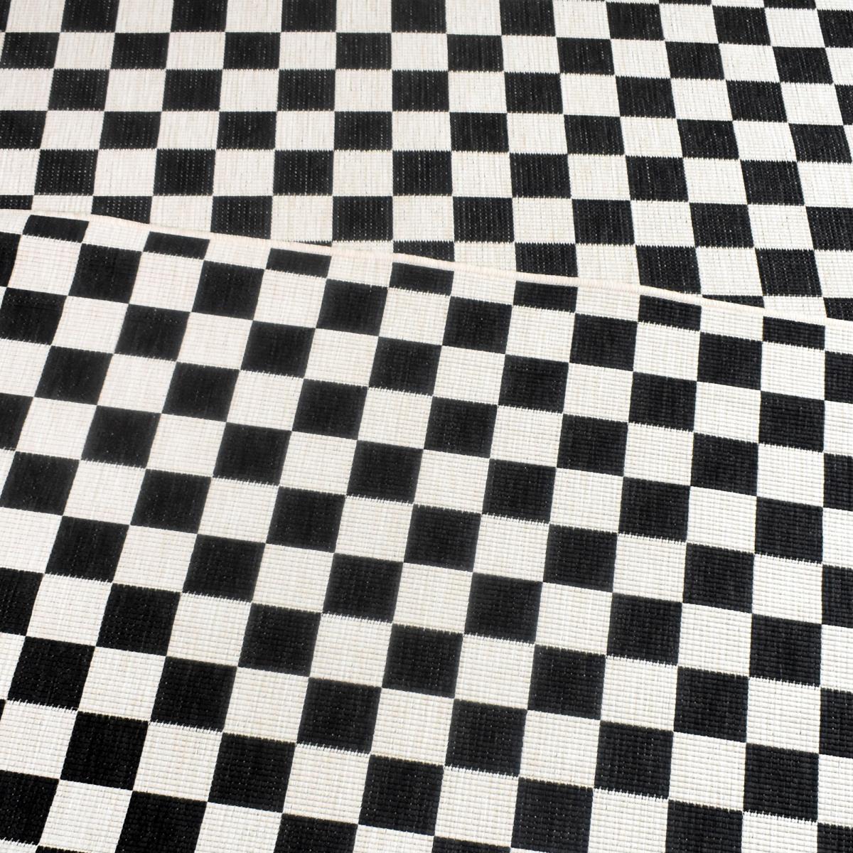 Tapis extérieur, kilim reversible motif damier LYN2 X REVERSIBLE — vue 4