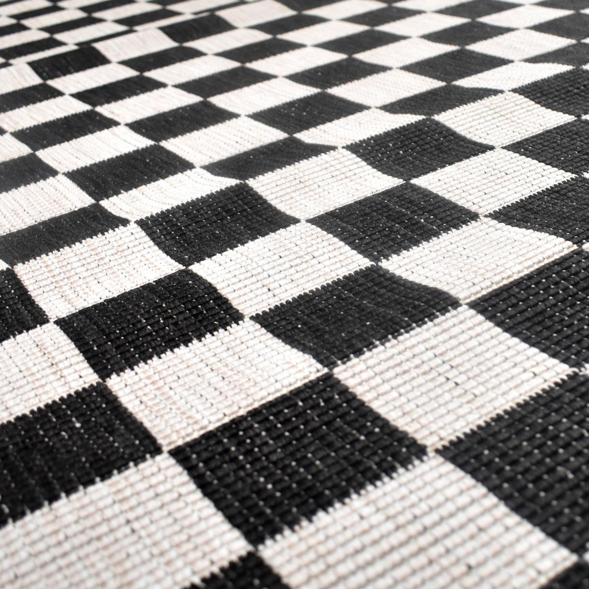 Tapis extérieur, kilim reversible motif damier LYN2 X REVERSIBLE — vue 5