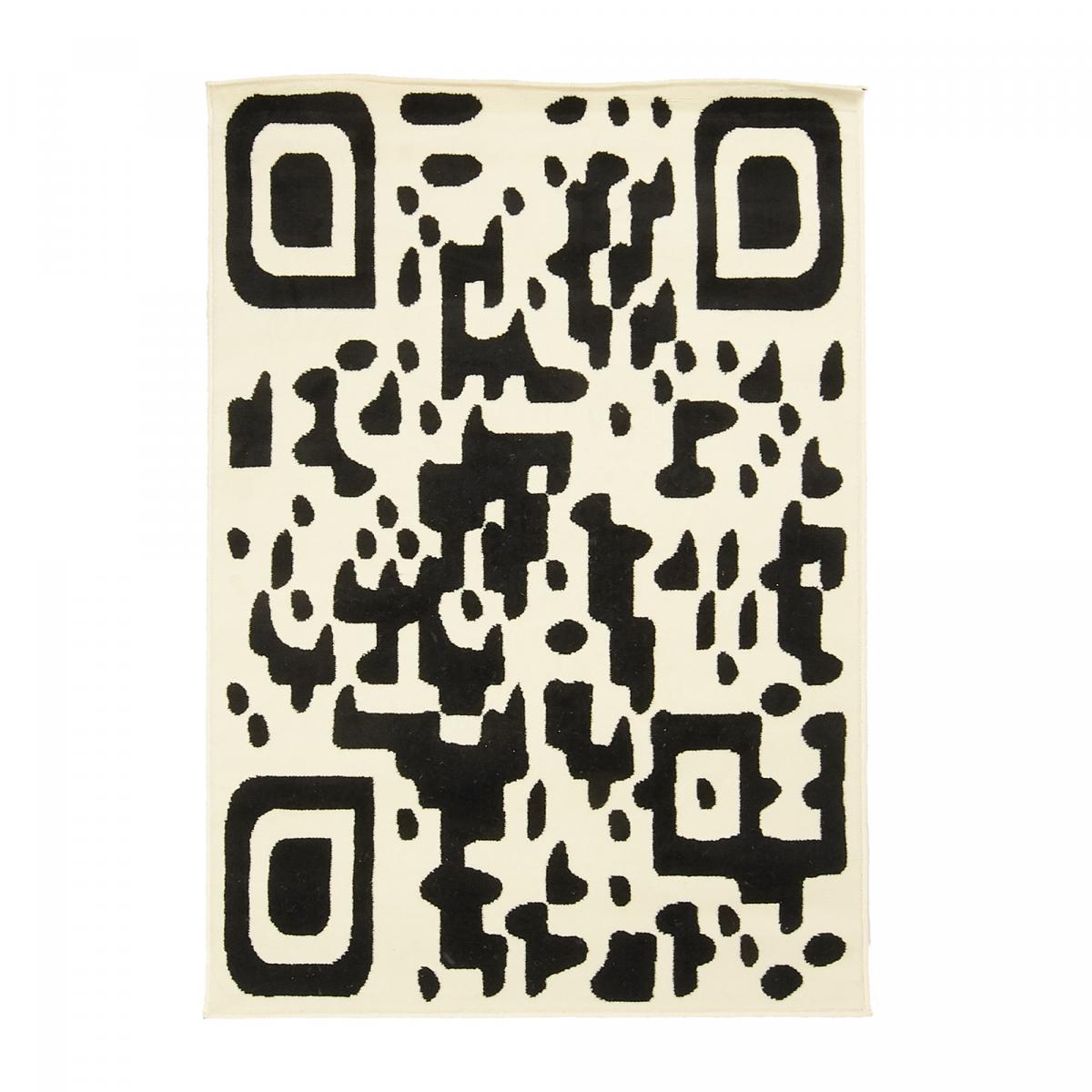 Tapis salon et chambre tissé motif géométrique LYN1 QR