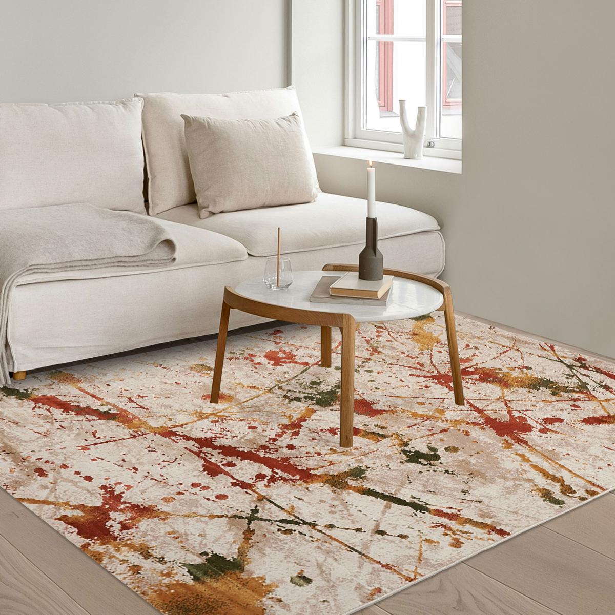 Tapis pour une chambre ou une entrée tissé motif ethnique ABTRACT — vue 5