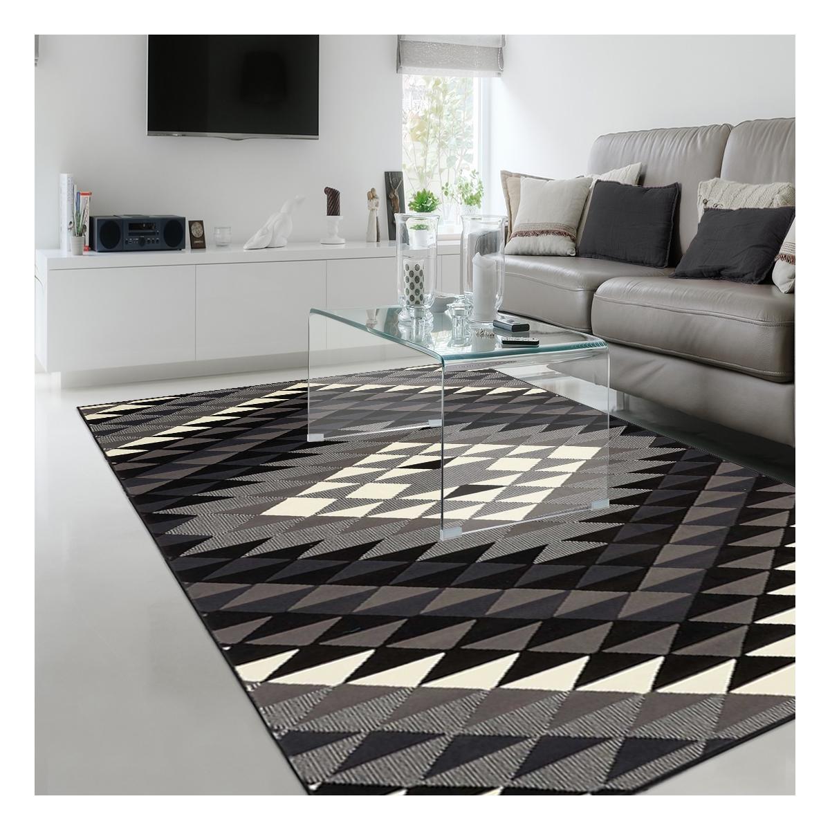 Tapis chambre tissé motif géométrique LYN49 APACHE — vue 3