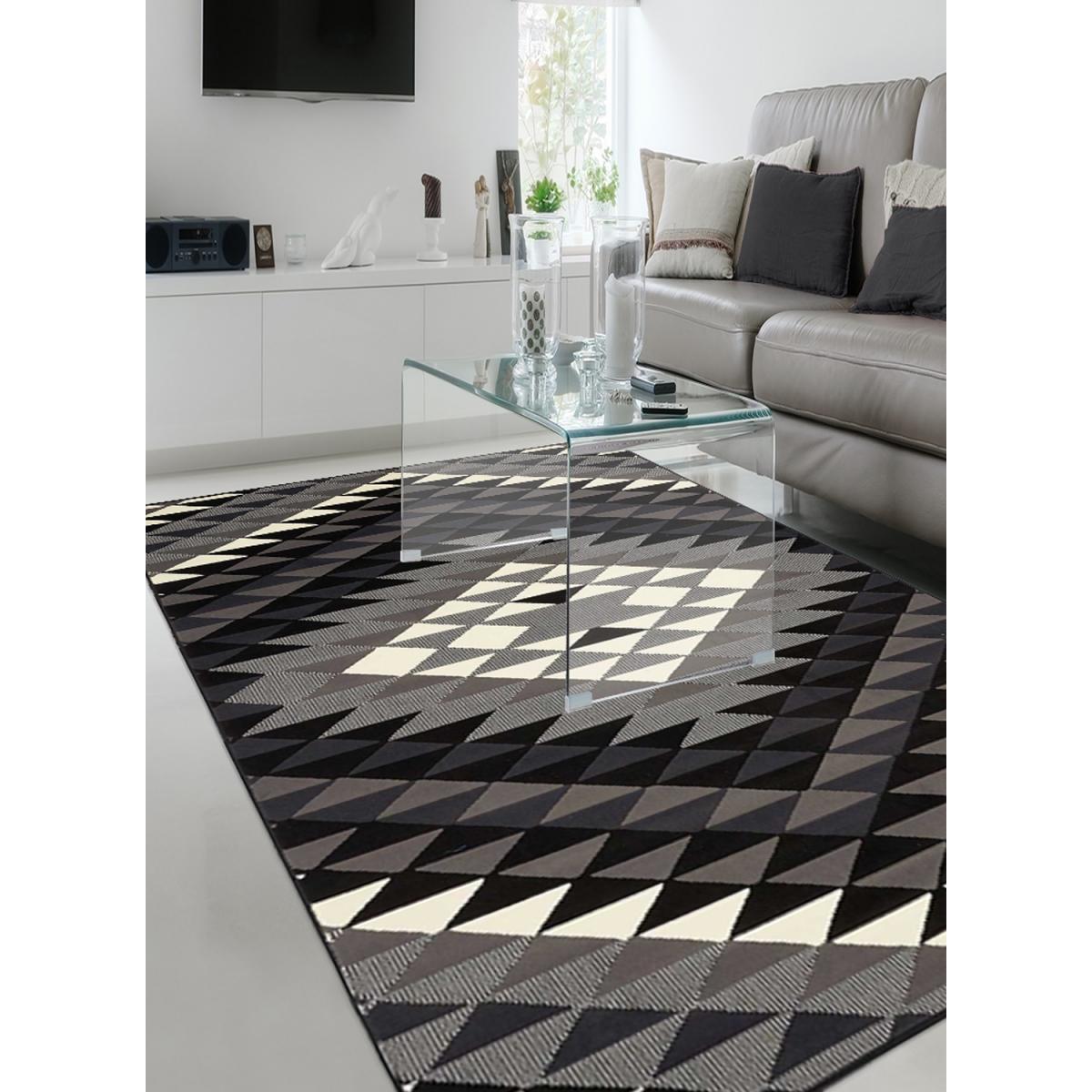 Tapis chambre tissé motif géométrique LYN49 APACHE — vue 5