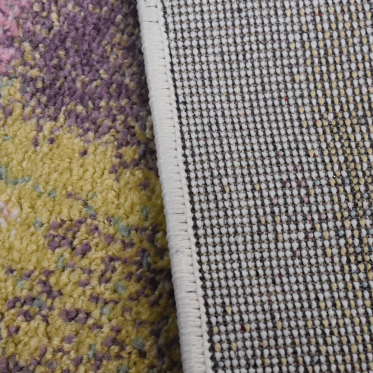 Tapis chambre tissé motif abstrait CLANDA — vue 6