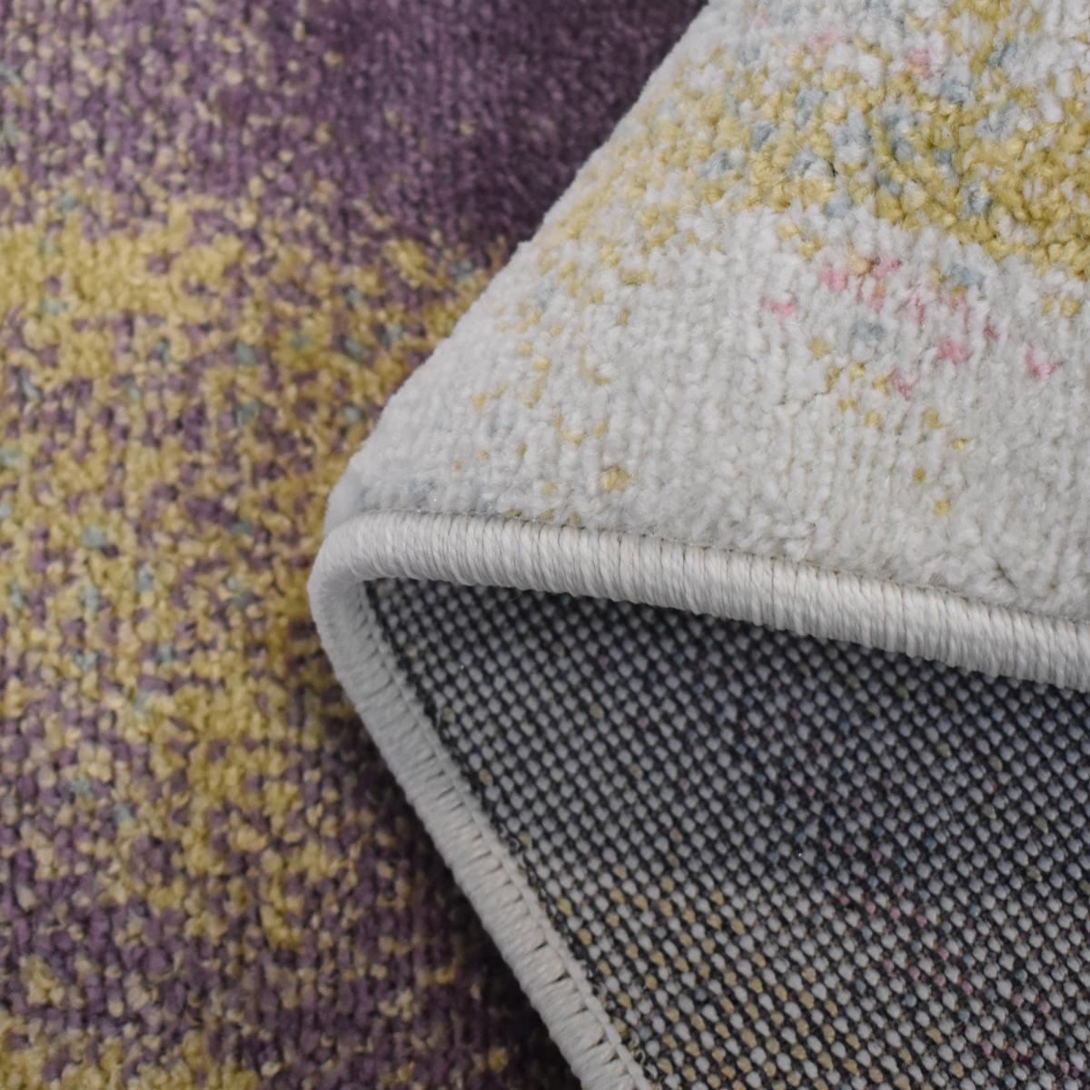 Tapis chambre tissé motif abstrait CLANDA — vue 4