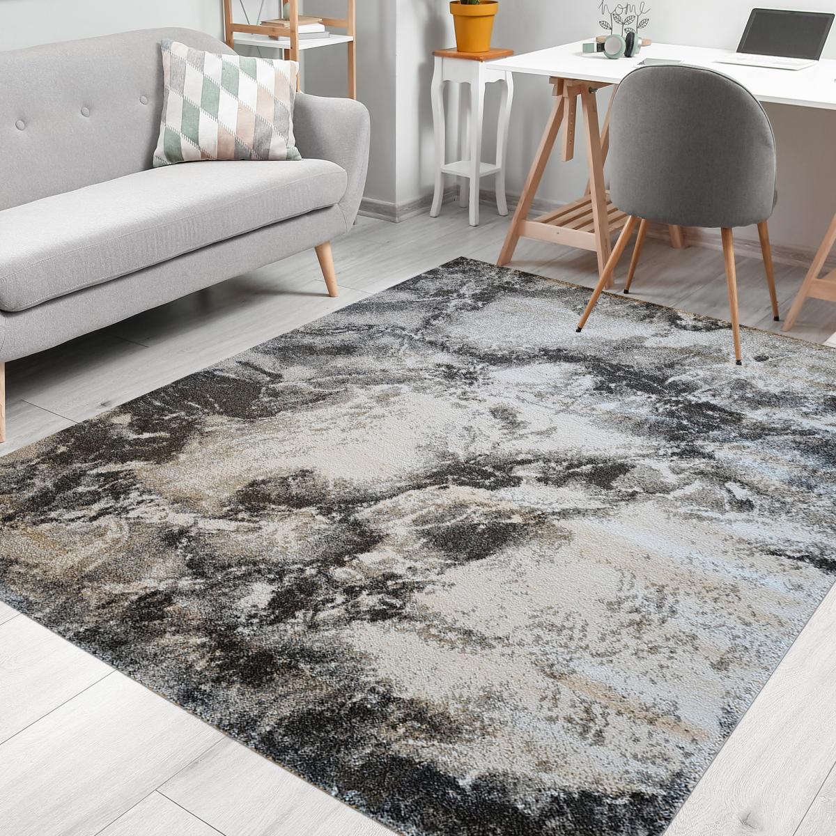 Tapis chambre tissé motif abstrait DELAMER — vue 3