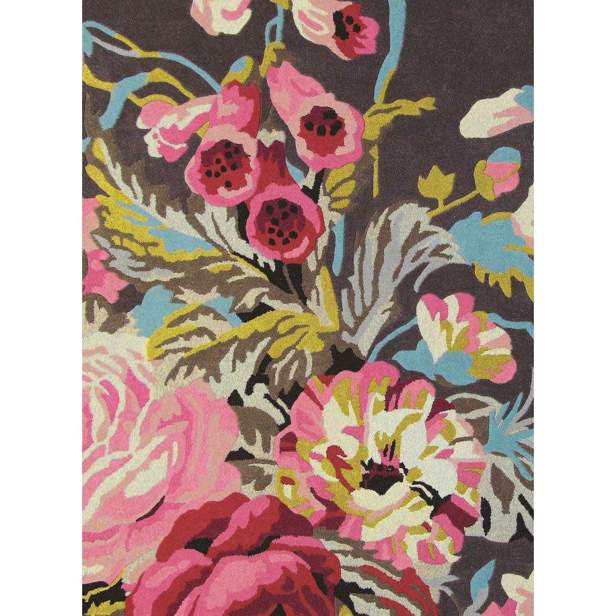 Tapis salon et chambre fait à la main en laine motif floral PARKI — vue 5