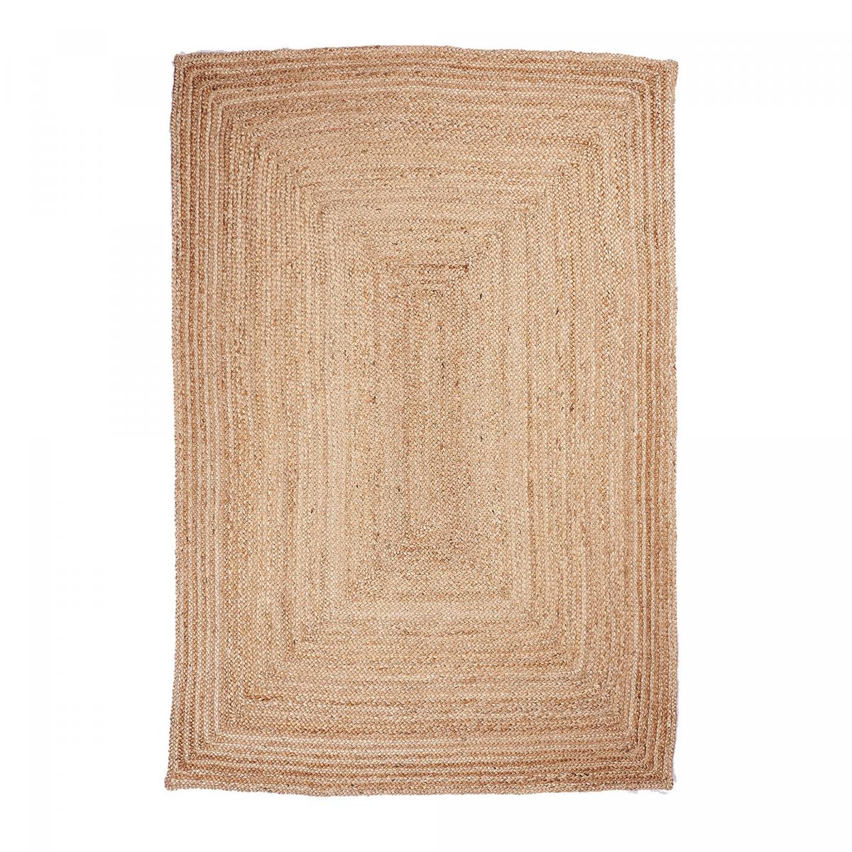 Tapis en jute fait à la main motif uni NATURE