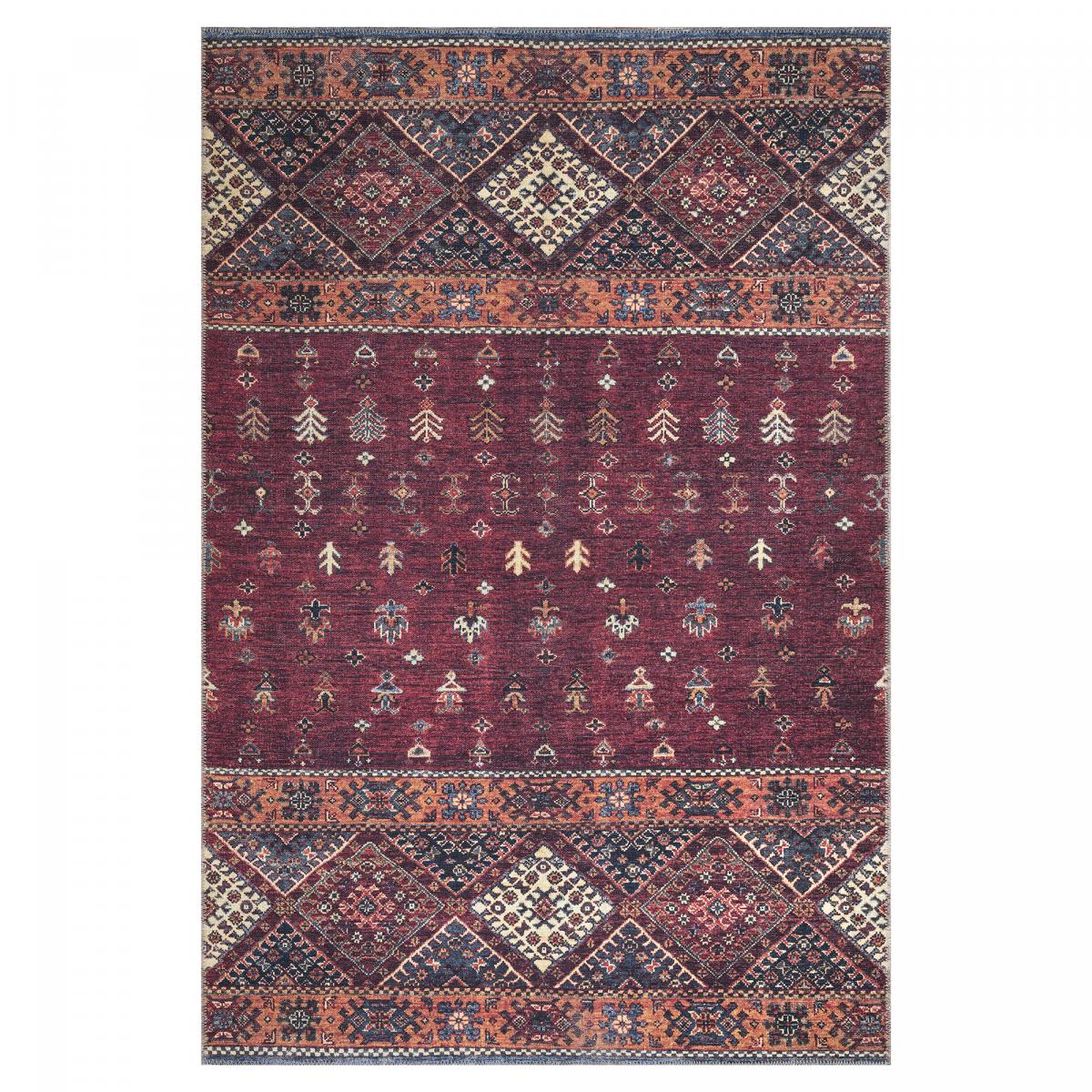Tapis oriental tissé motif ethnique KHOURJINE1