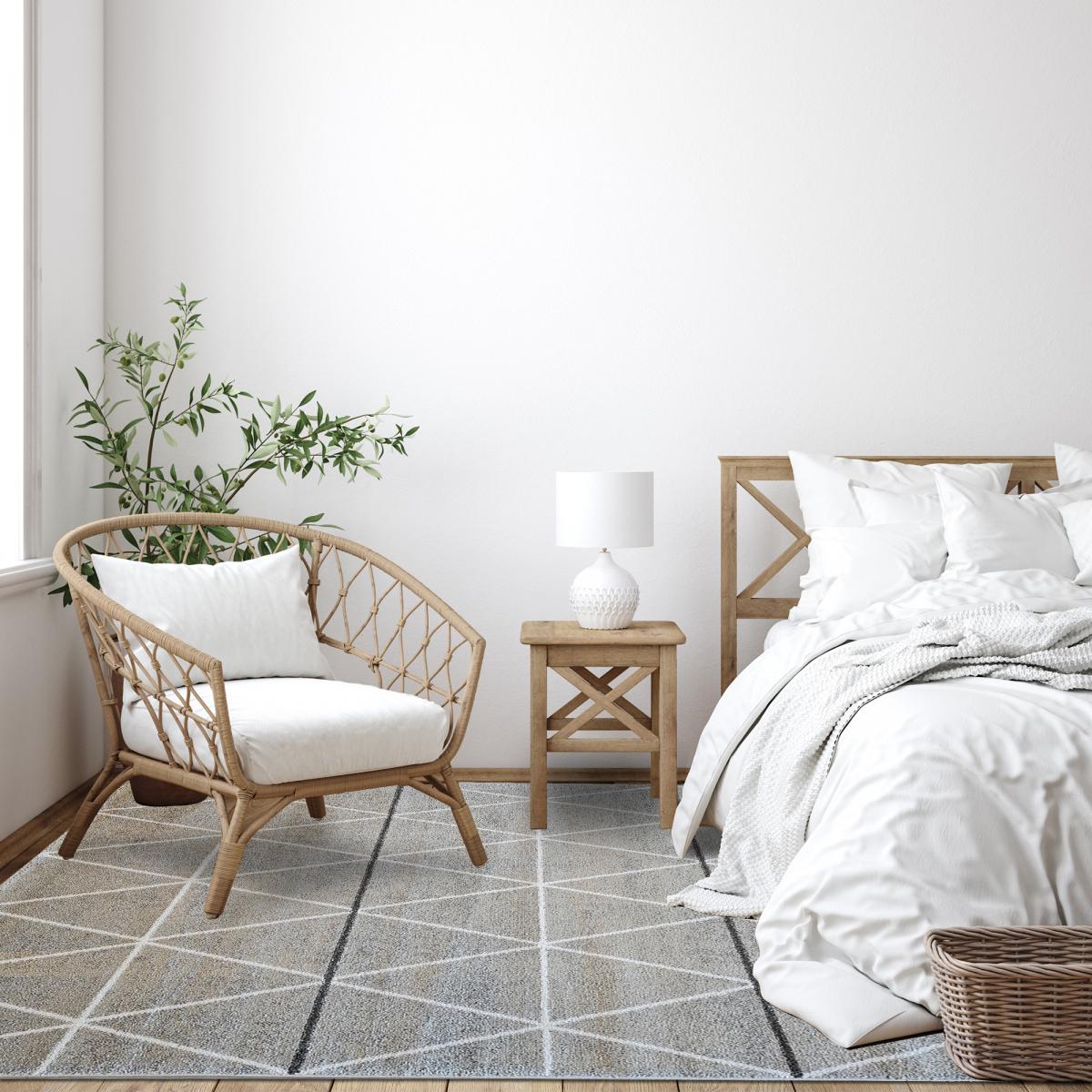 Tapis chambre tissé motif scandinave LEYSAN — vue 6