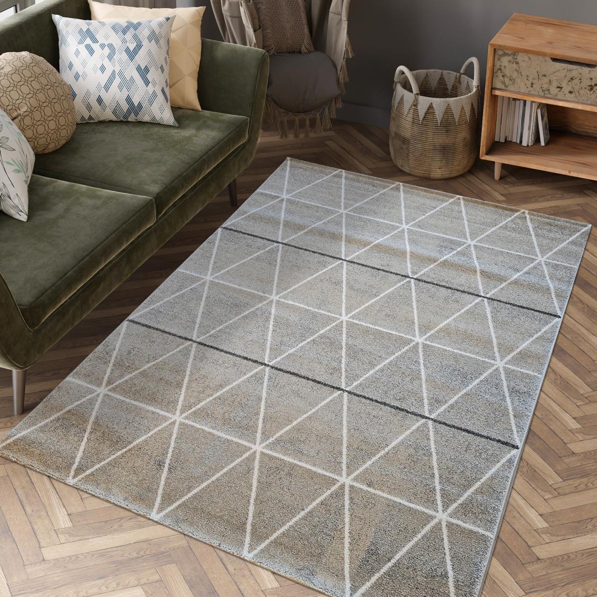 Tapis chambre tissé motif scandinave LEYSAN — vue 3