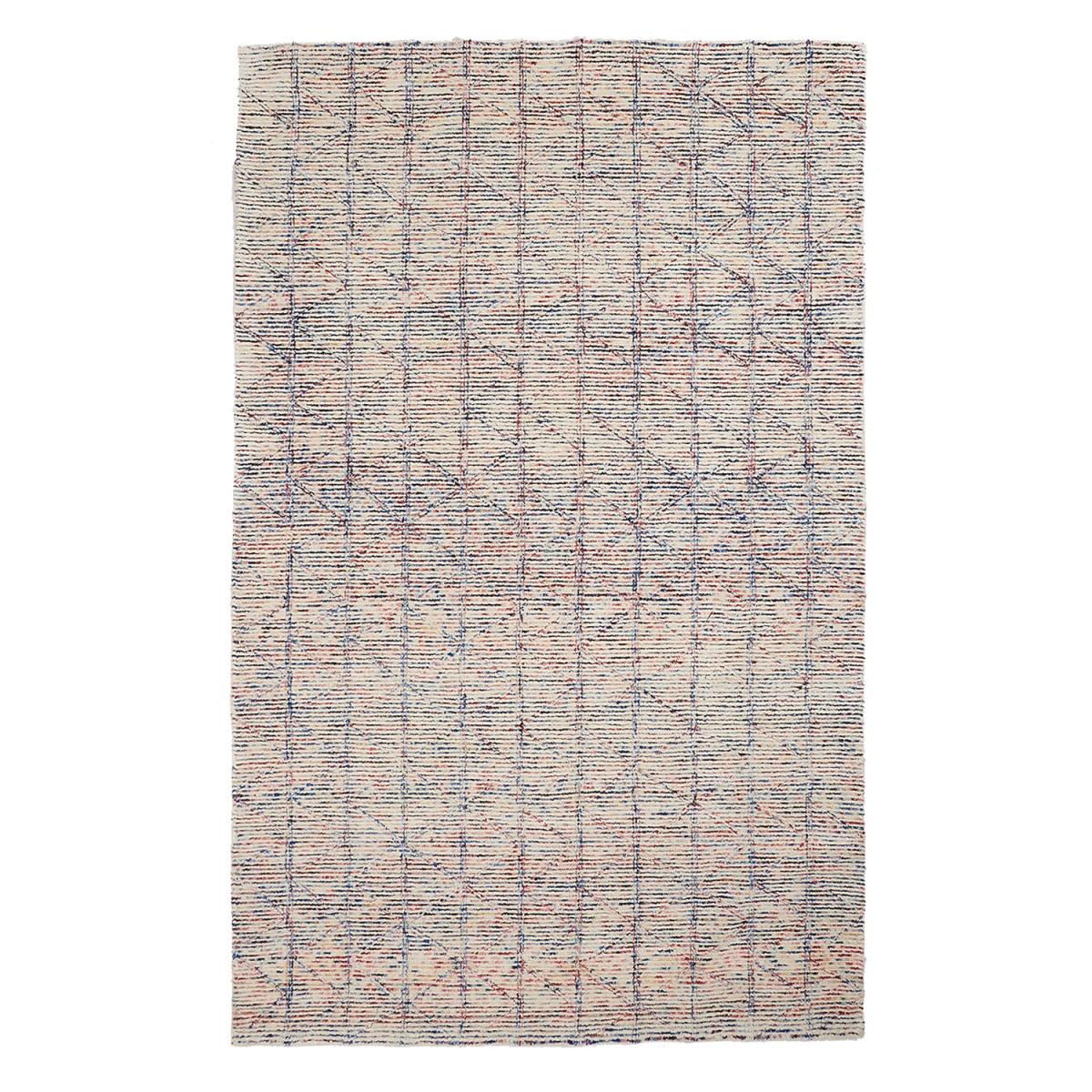 Tapis salon et chambre fait à la main en laine motif faux uni BERNES