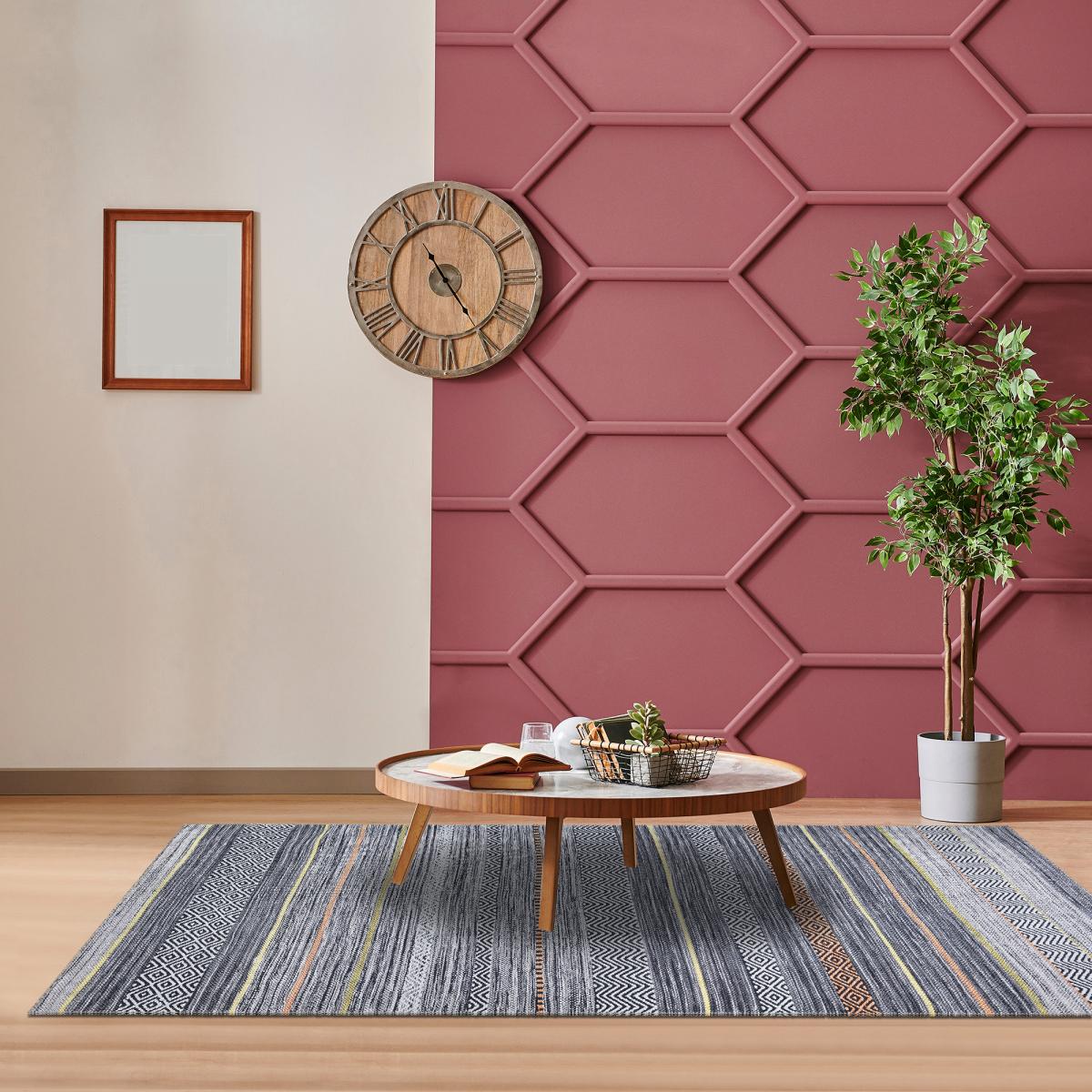 Tapis salon et chambre tissé motif ethnique NOBASTA — vue 5