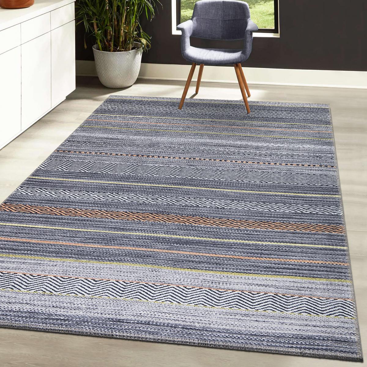 Tapis salon et chambre tissé motif ethnique NOBASTA — vue 3