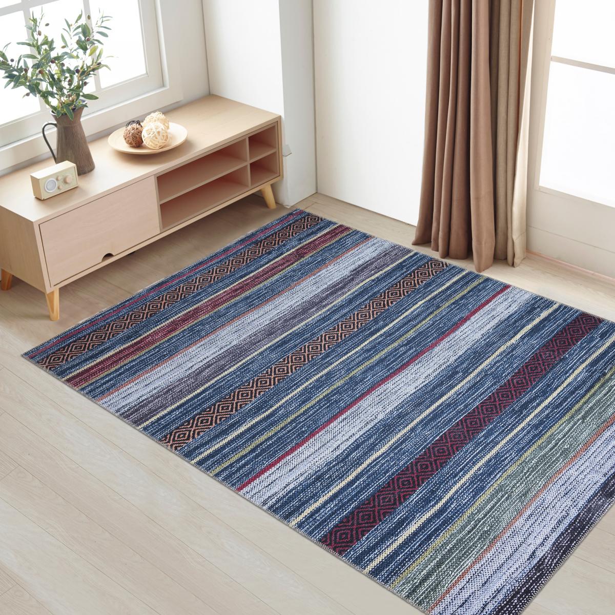 Tapis salon et chambre tissé motif ethnique NOBASTA — vue 4
