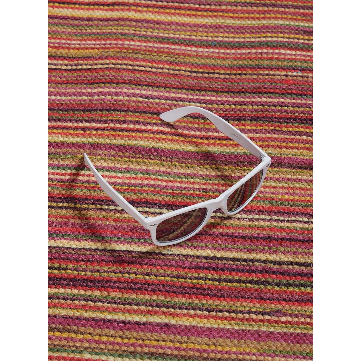 Tapis chambre fait à la main en laine motif géométrique — vue 6