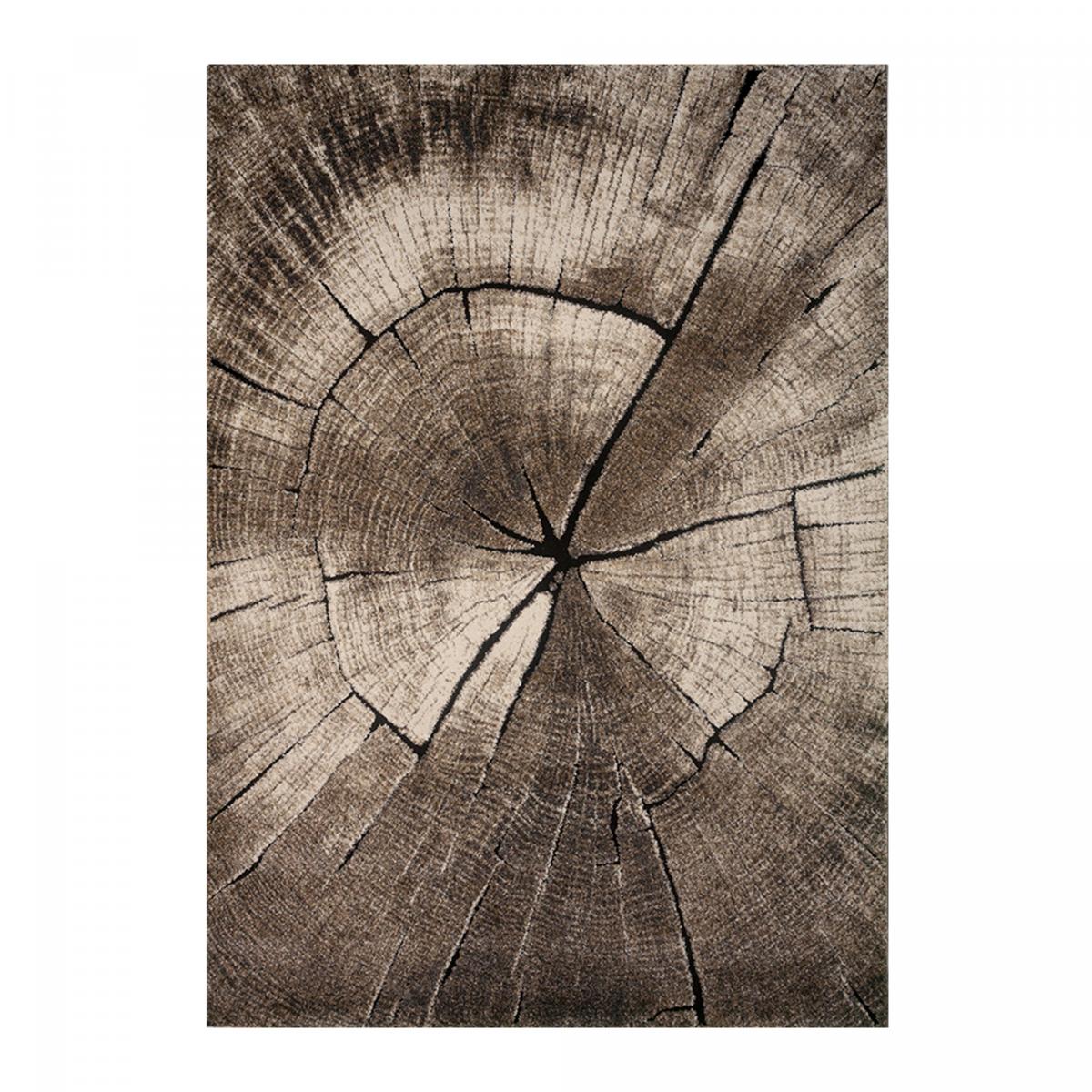 Tapis salon et chambre tissé motif floral RAMPI