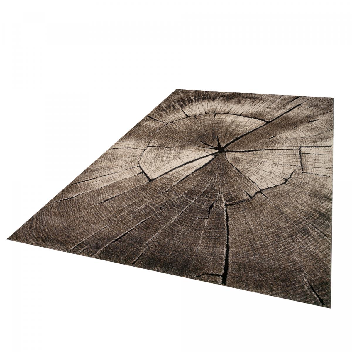 Tapis salon et chambre tissé motif floral RAMPI — vue 5