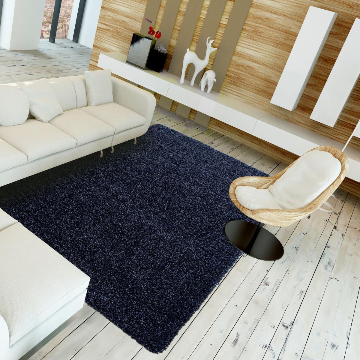 Tapis poils longs shaggy tissé motif uni UNI L — vue 5