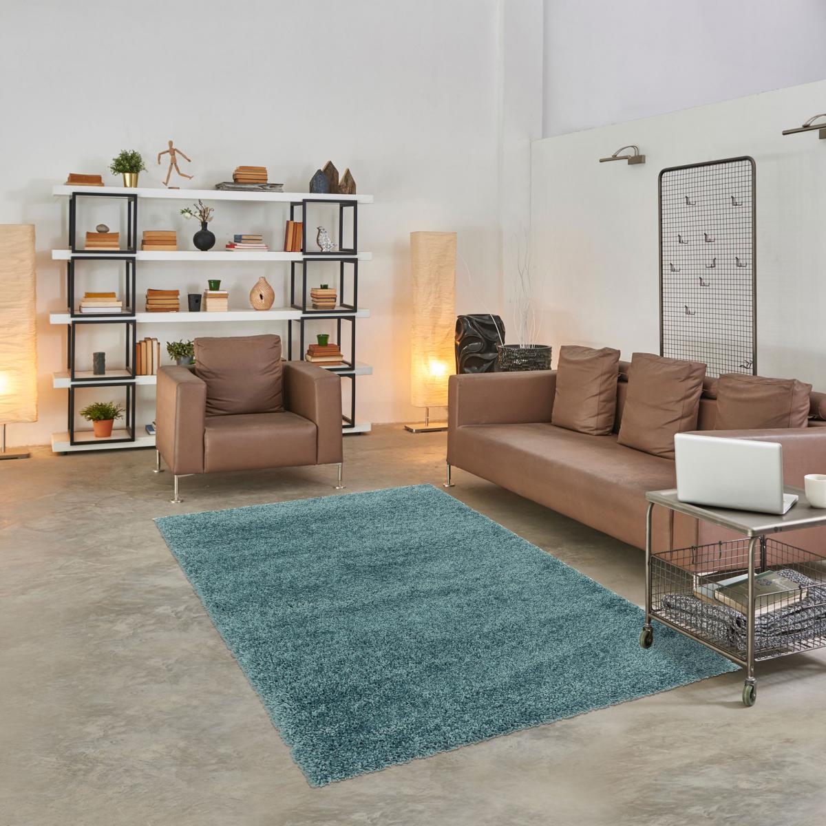 Tapis poils longs shaggy tissé motif uni UNI I — vue 3