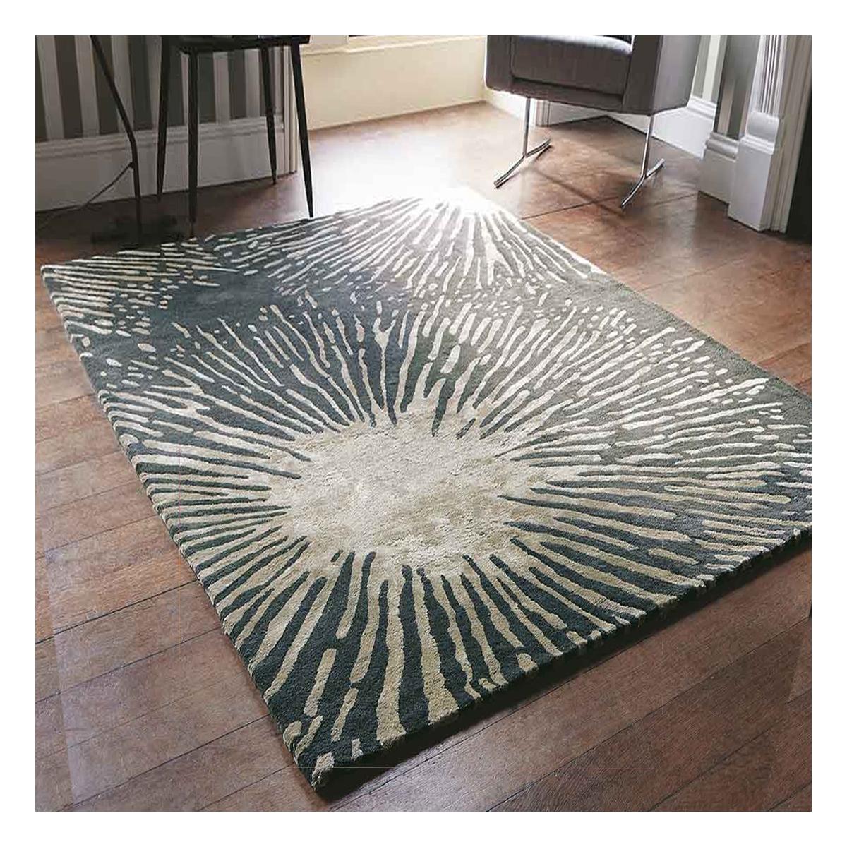 Tapis salon et chambre SHORE, fait à la main motif géométrique — vue 3