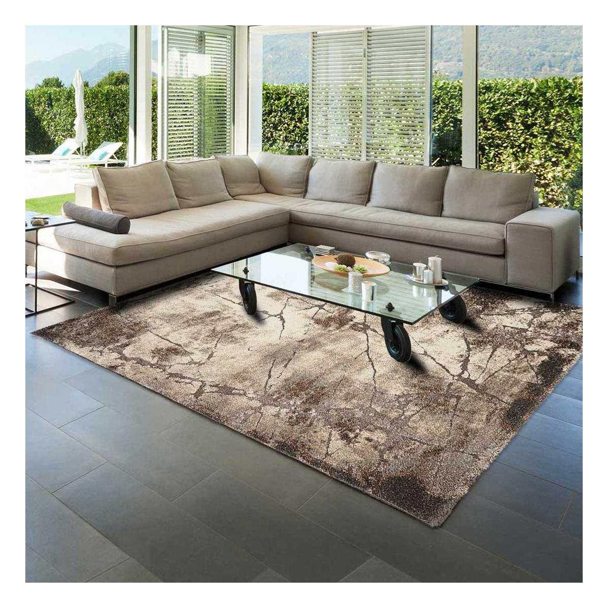 Tapis salon et chambre tissé motif abstrait TERSORE — vue 3