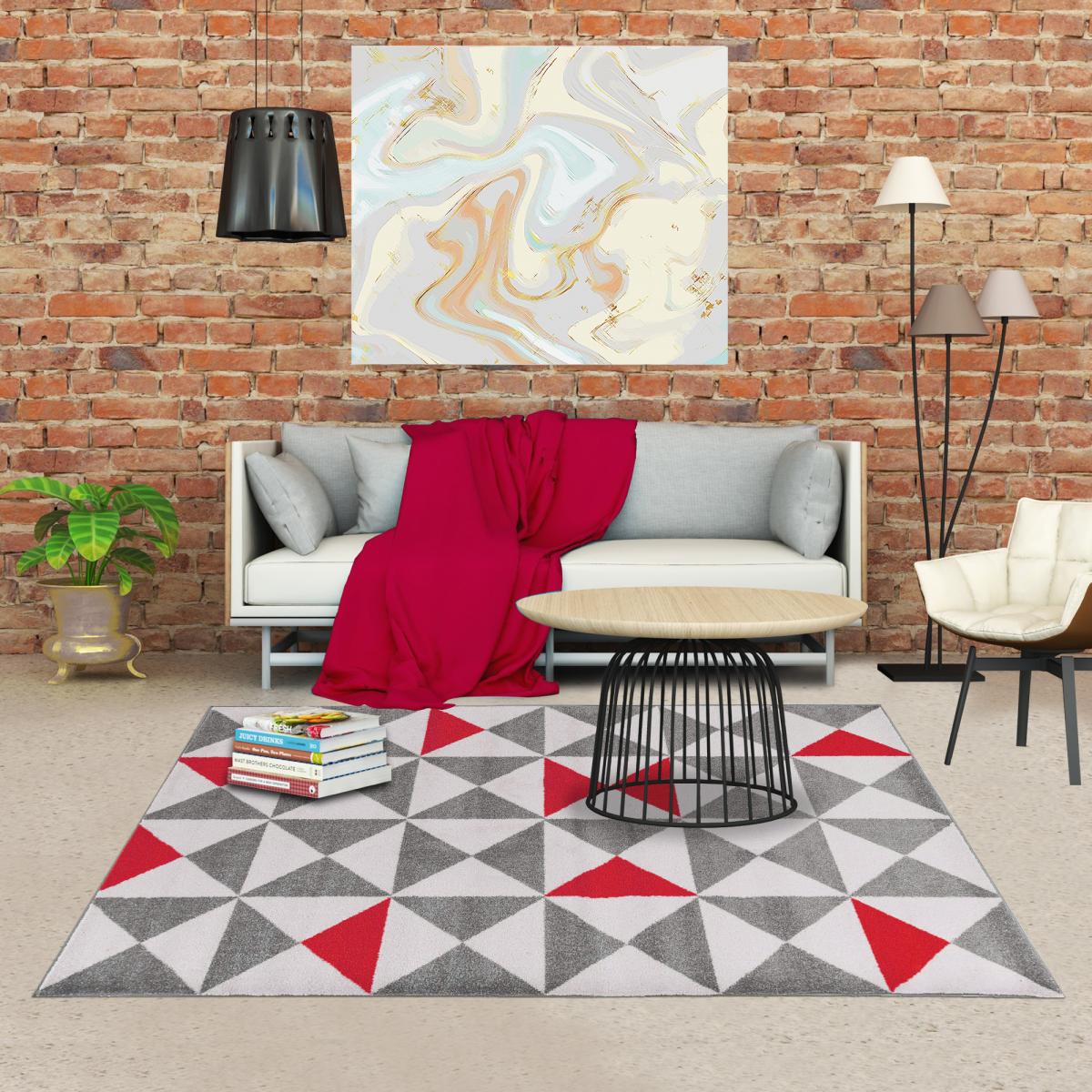 Tapis chambre tissé motif scandinave TRIANGAM — vue 3