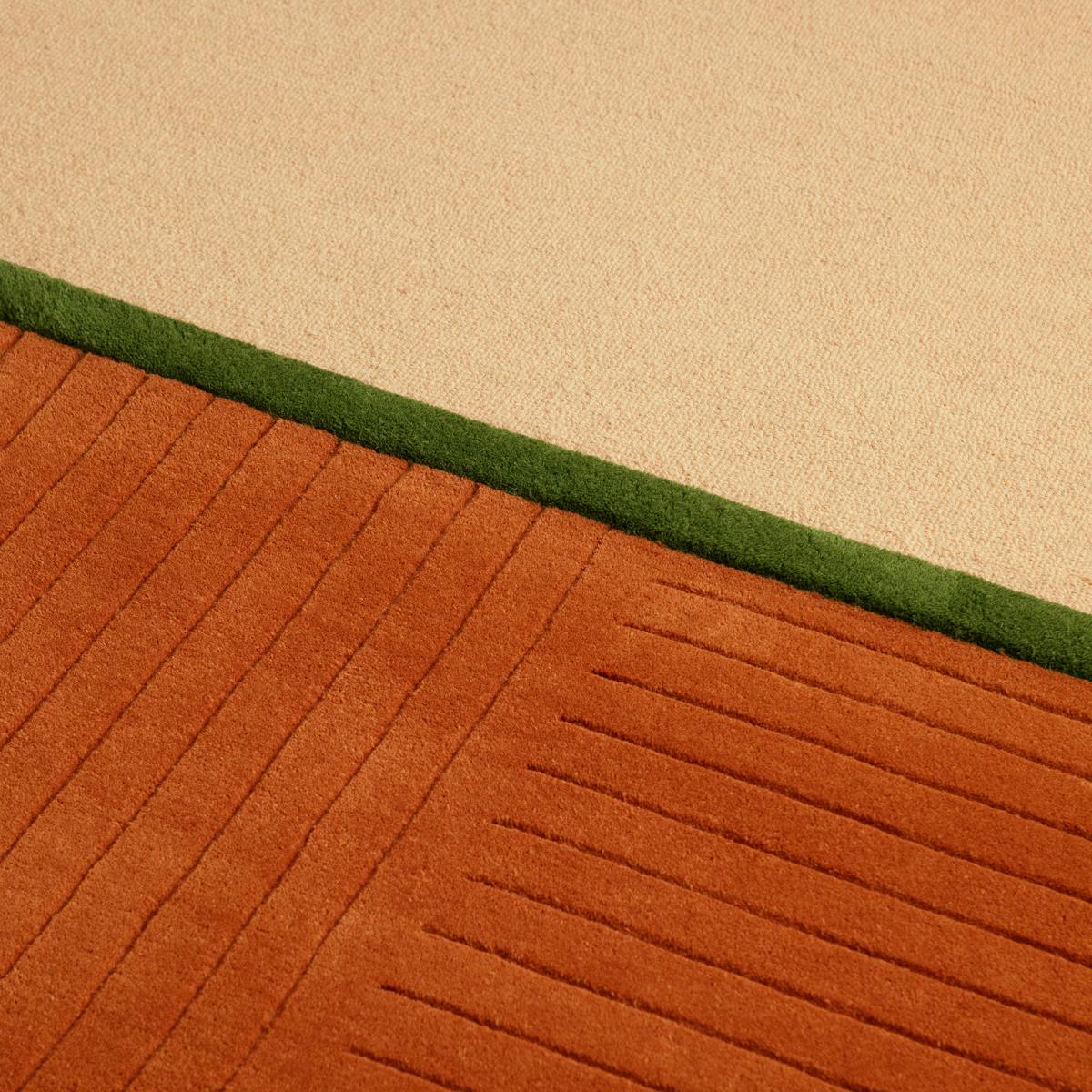 Tapis salon et chambre fait main en laine motif simple DECORIM — vue 4