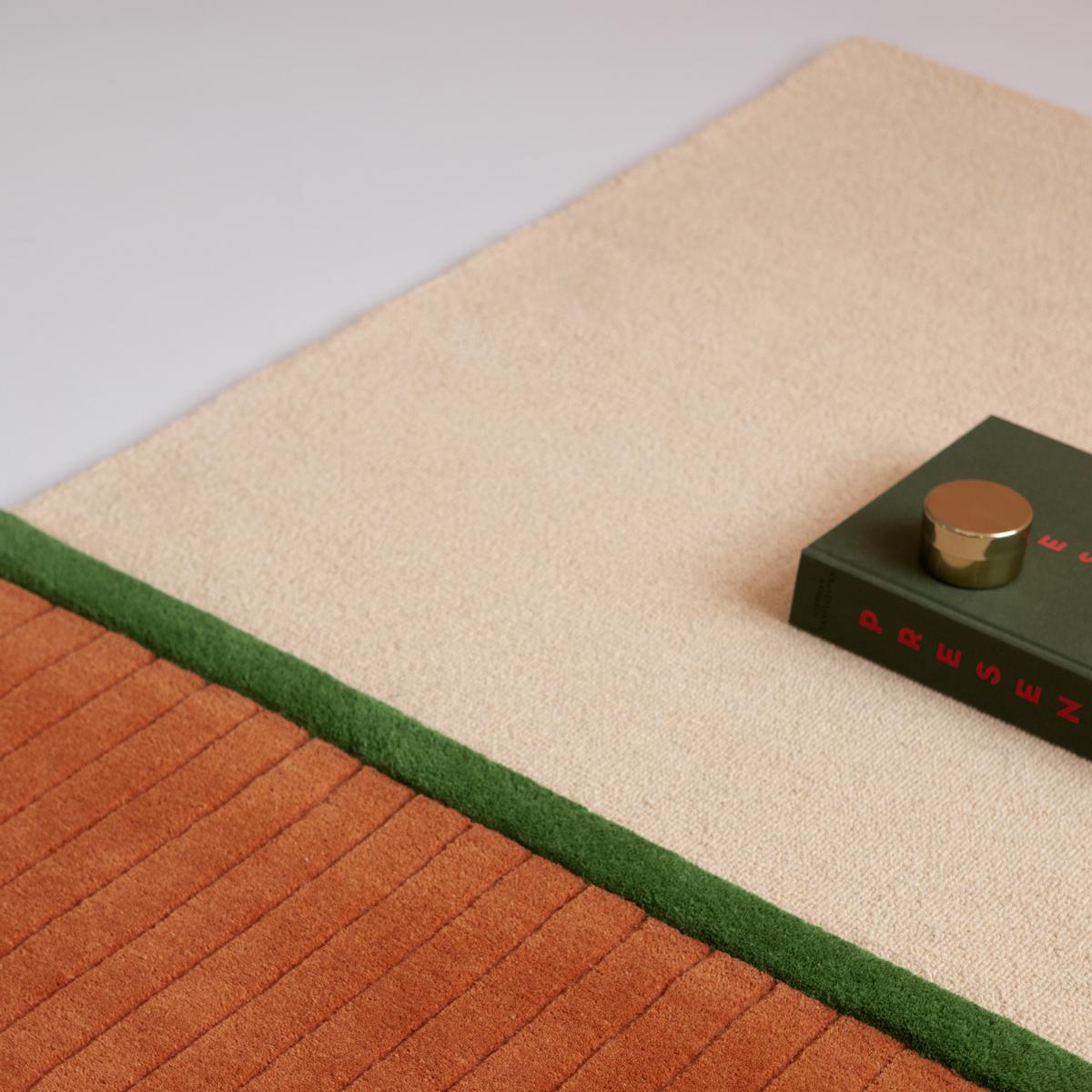 Tapis salon et chambre fait main en laine motif simple DECORIM — vue 5