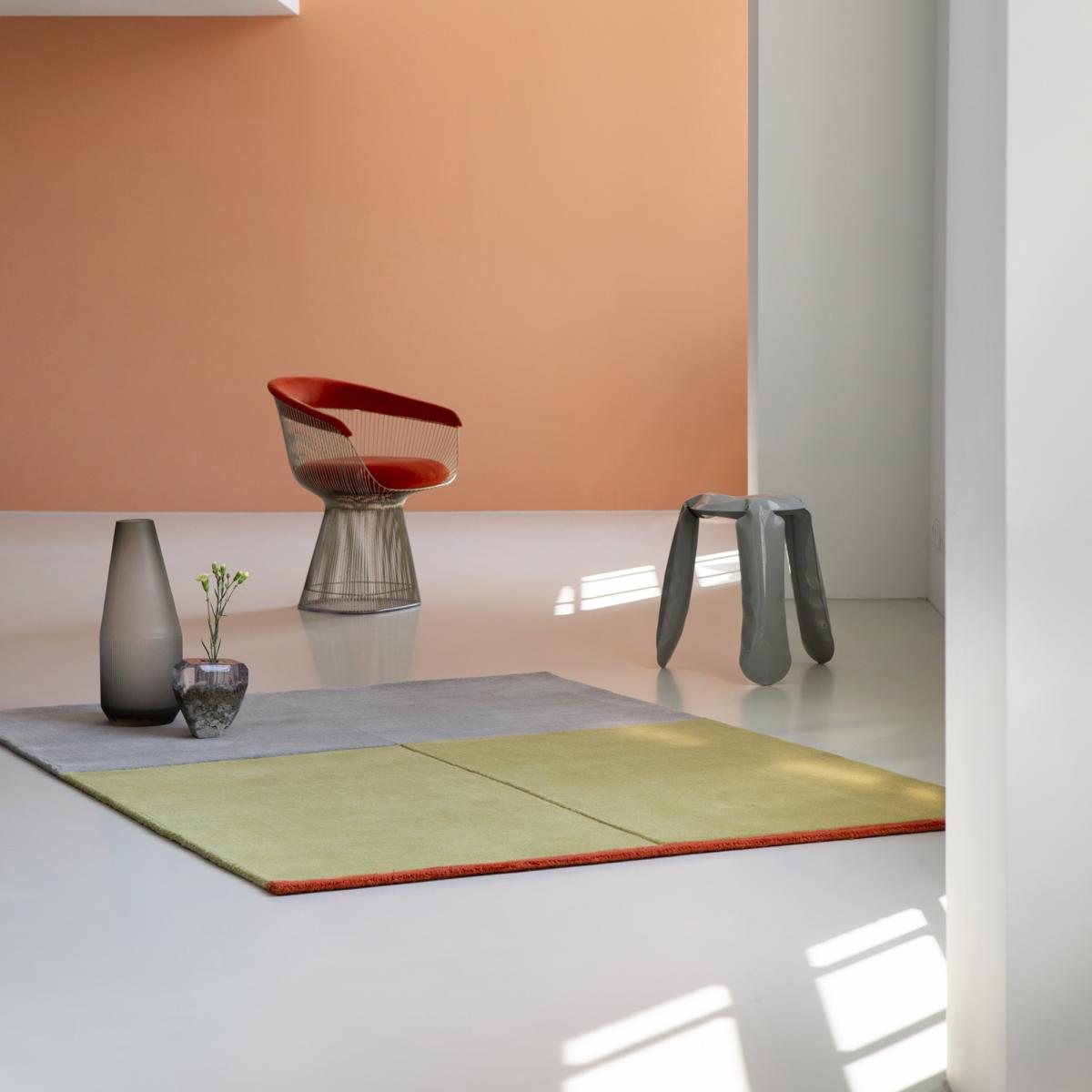 Tapis salon et chambre fait main en laine motif simple DECORA — vue 3