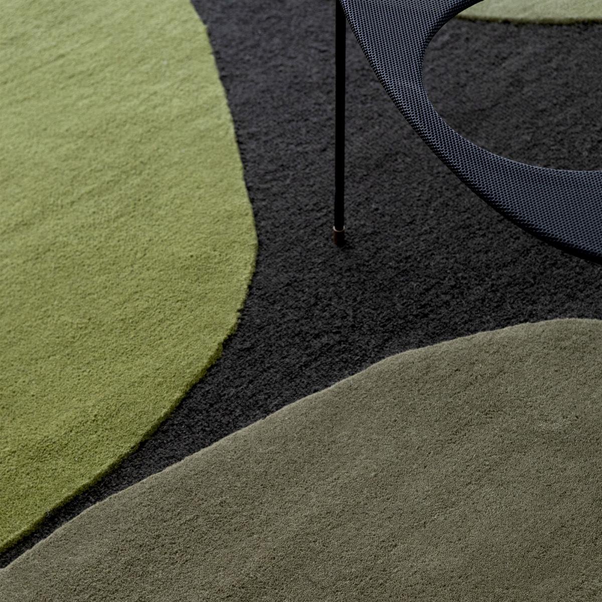 Tapis salon et chambre fait main en laine motif rétro-vintage — vue 4