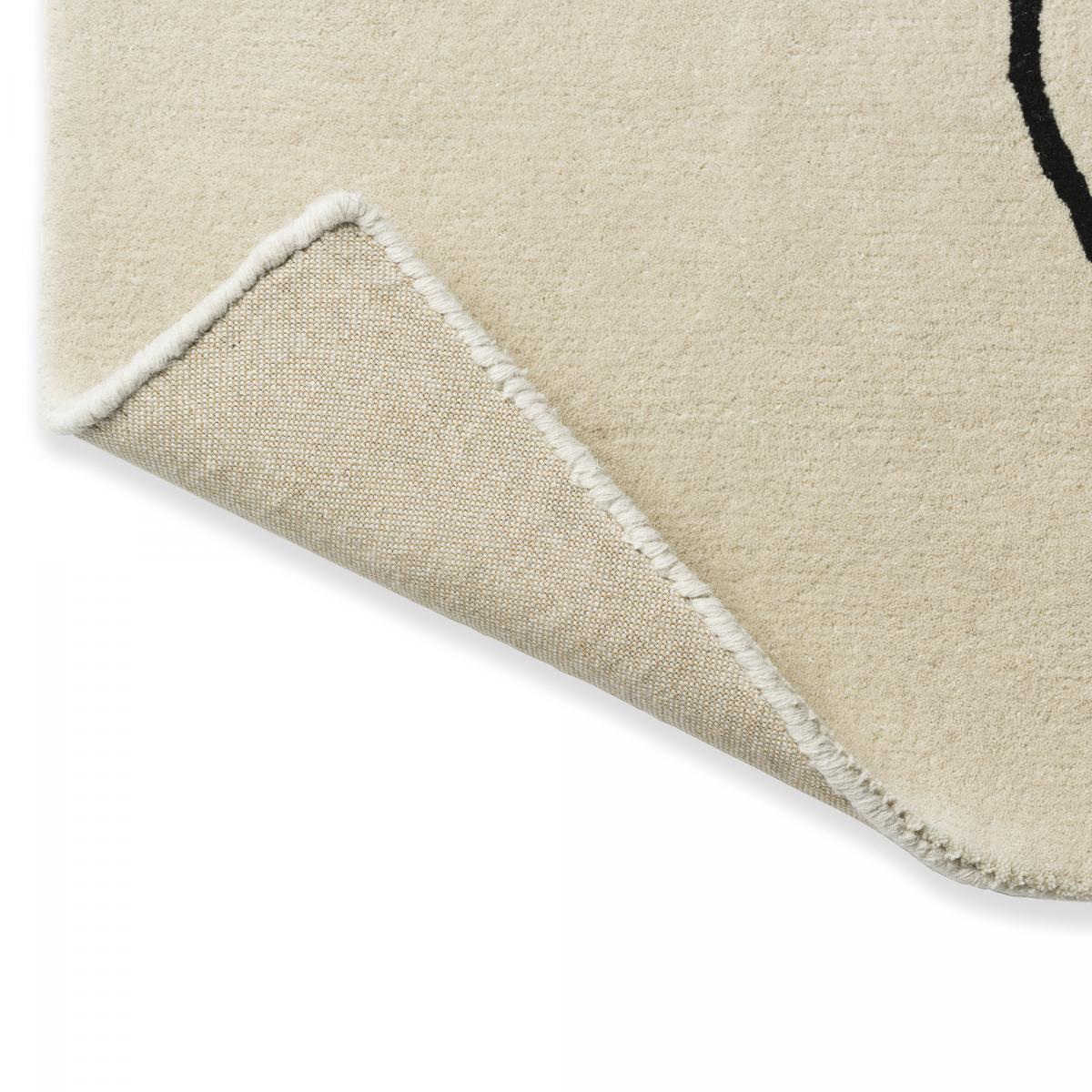 Tapis salon et chambre fait main en laine motif géométrique DEFLOW — vue 6